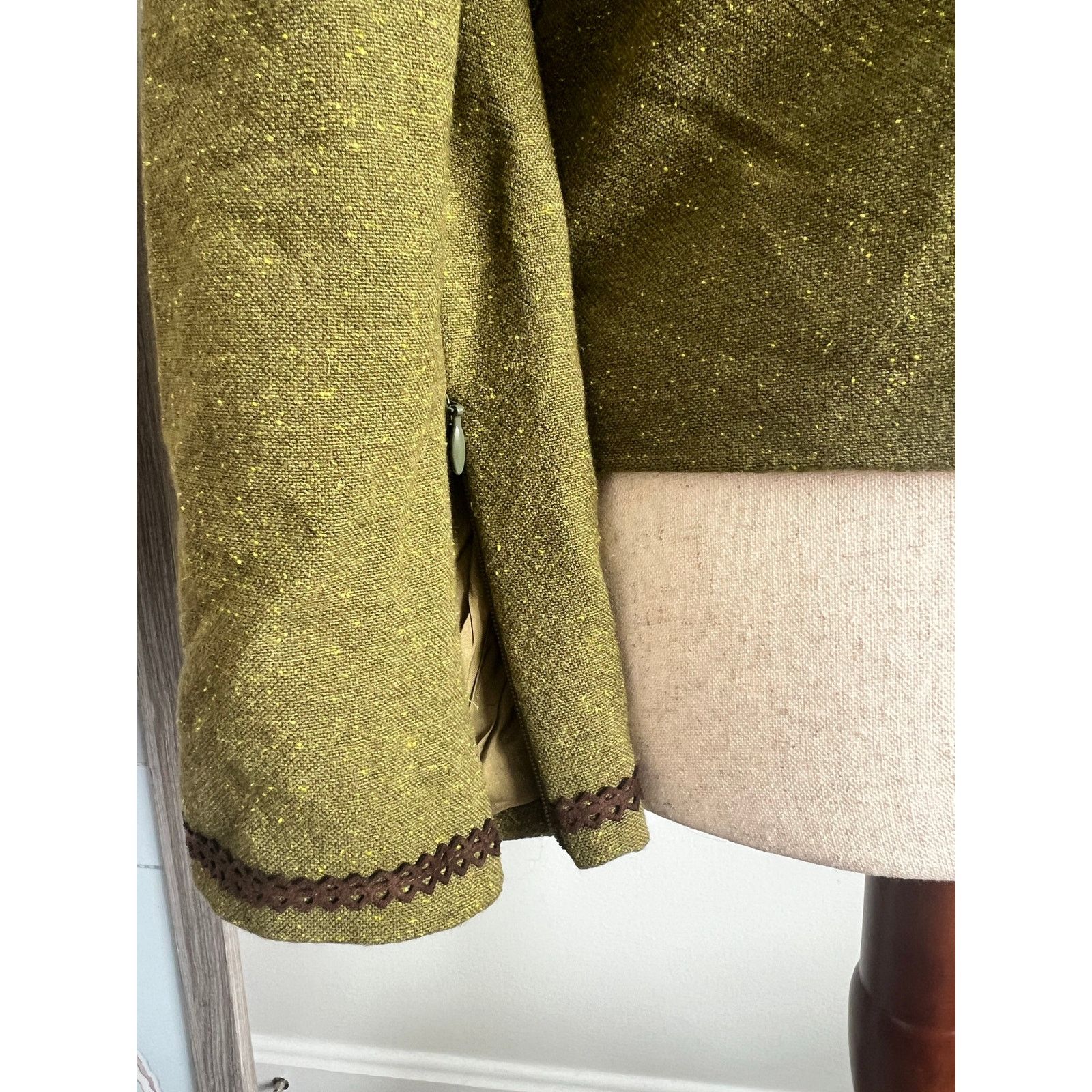 Nicole Miller Vintage Nicole Miller Women’s Wool/Silk Blend Jacket Size 12 Size XL / US 12-14 / IT 48-50 - 3 Thumbnail