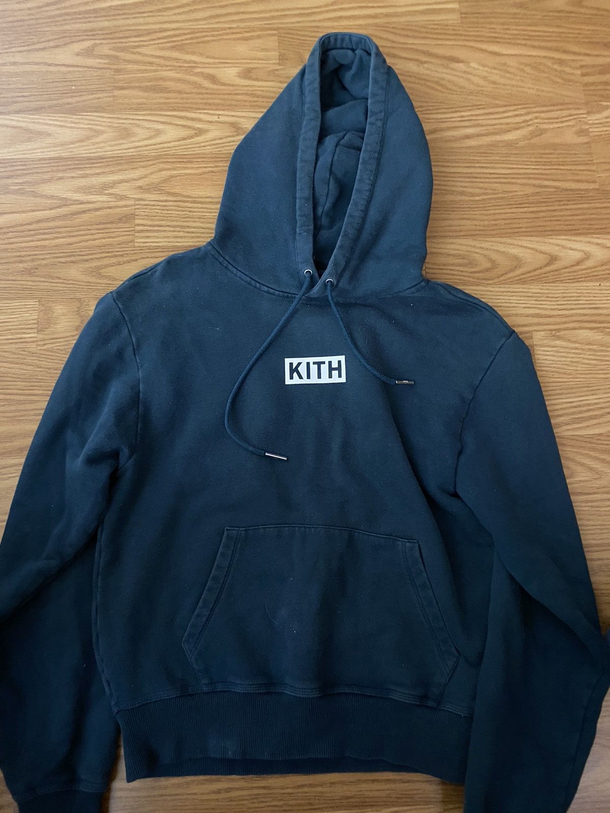 image of Kith Box Logo Hoodie in Black, Men's (Size Small)