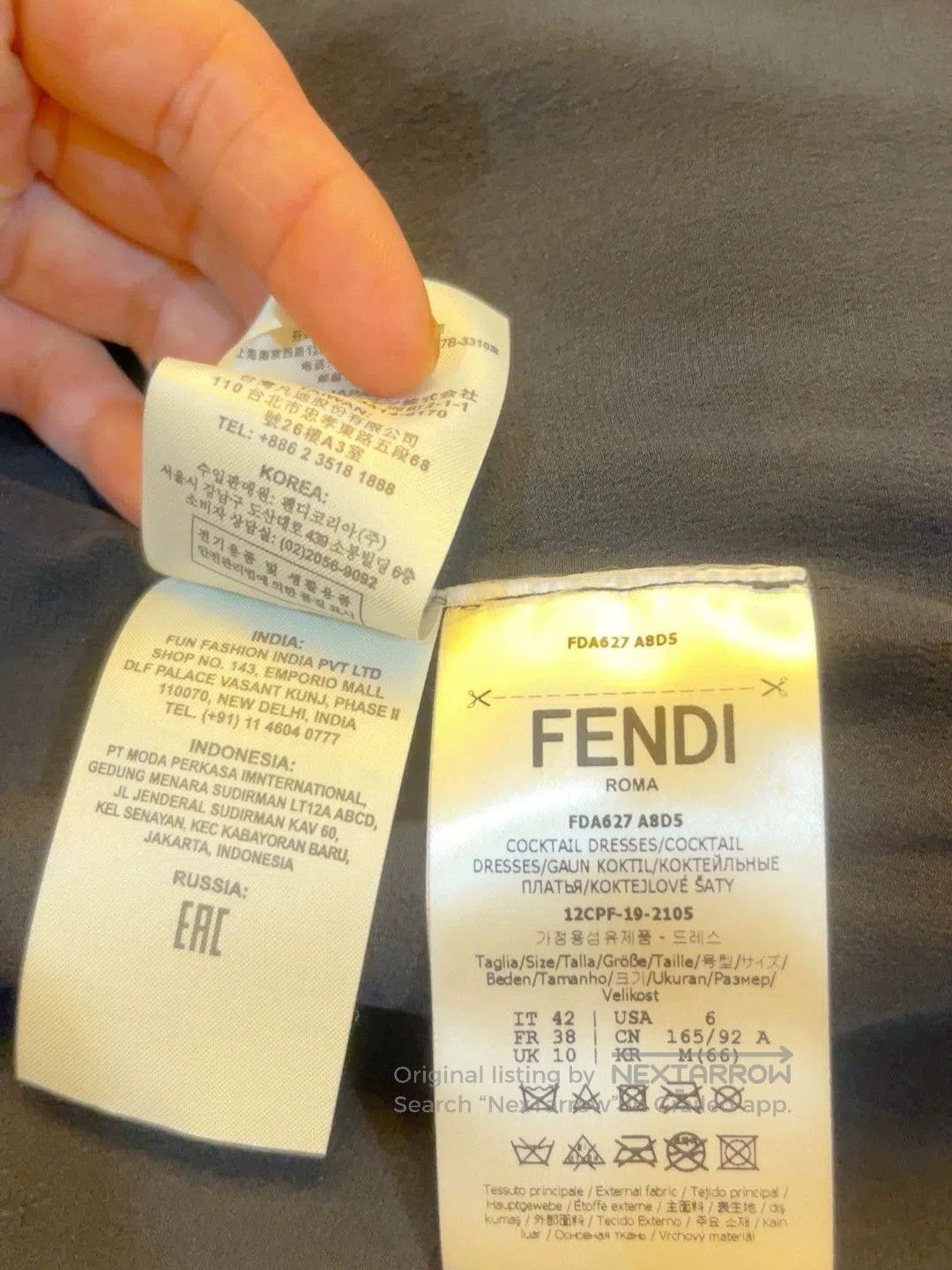 Fendi Fendi Runway Structured Shoulder Dress. Size US 27 - 9 Thumbnail