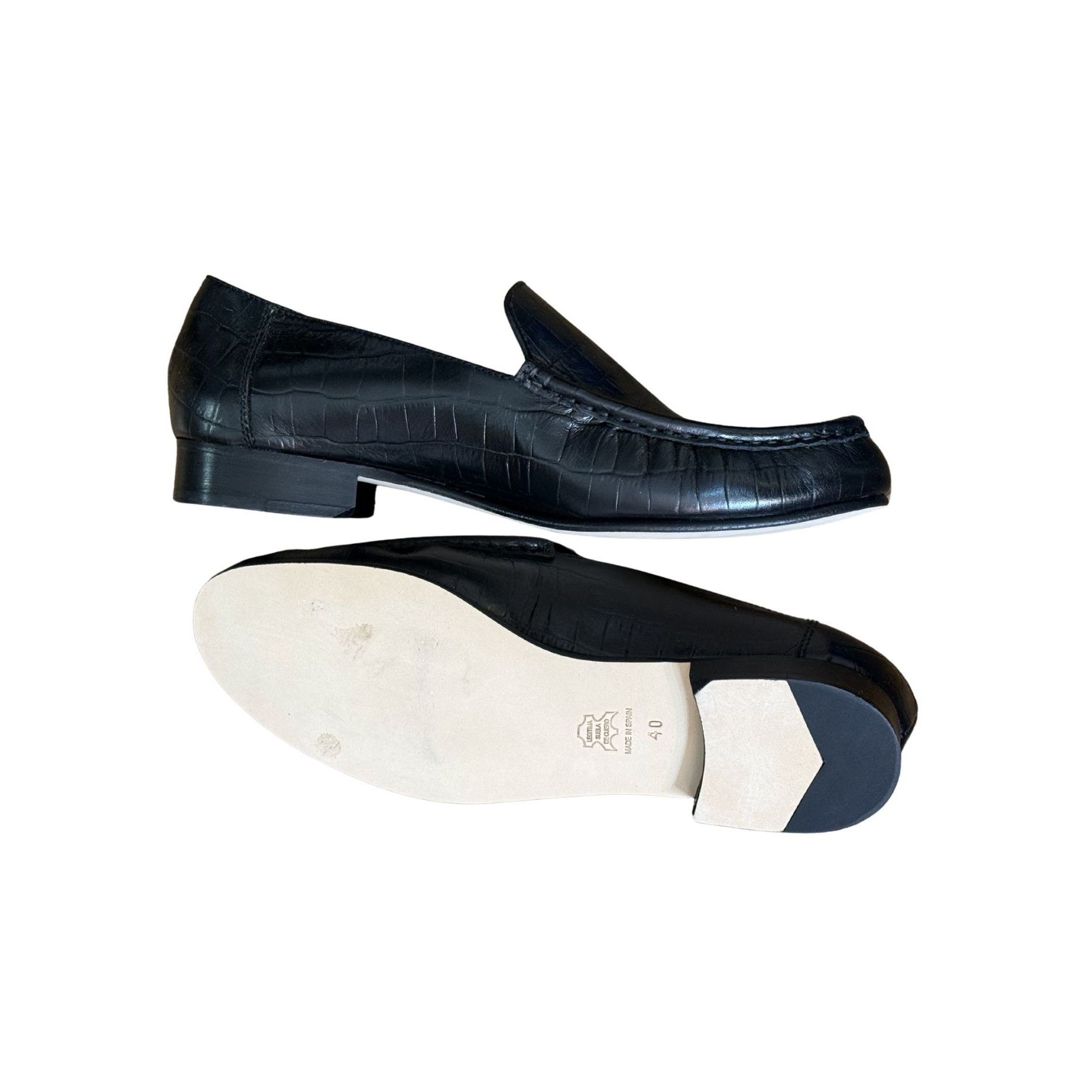Other CORDERA Leather Loafer Black Croco NWOB $519 Sz 40 Size US 10 / IT 40 - 6 Thumbnail