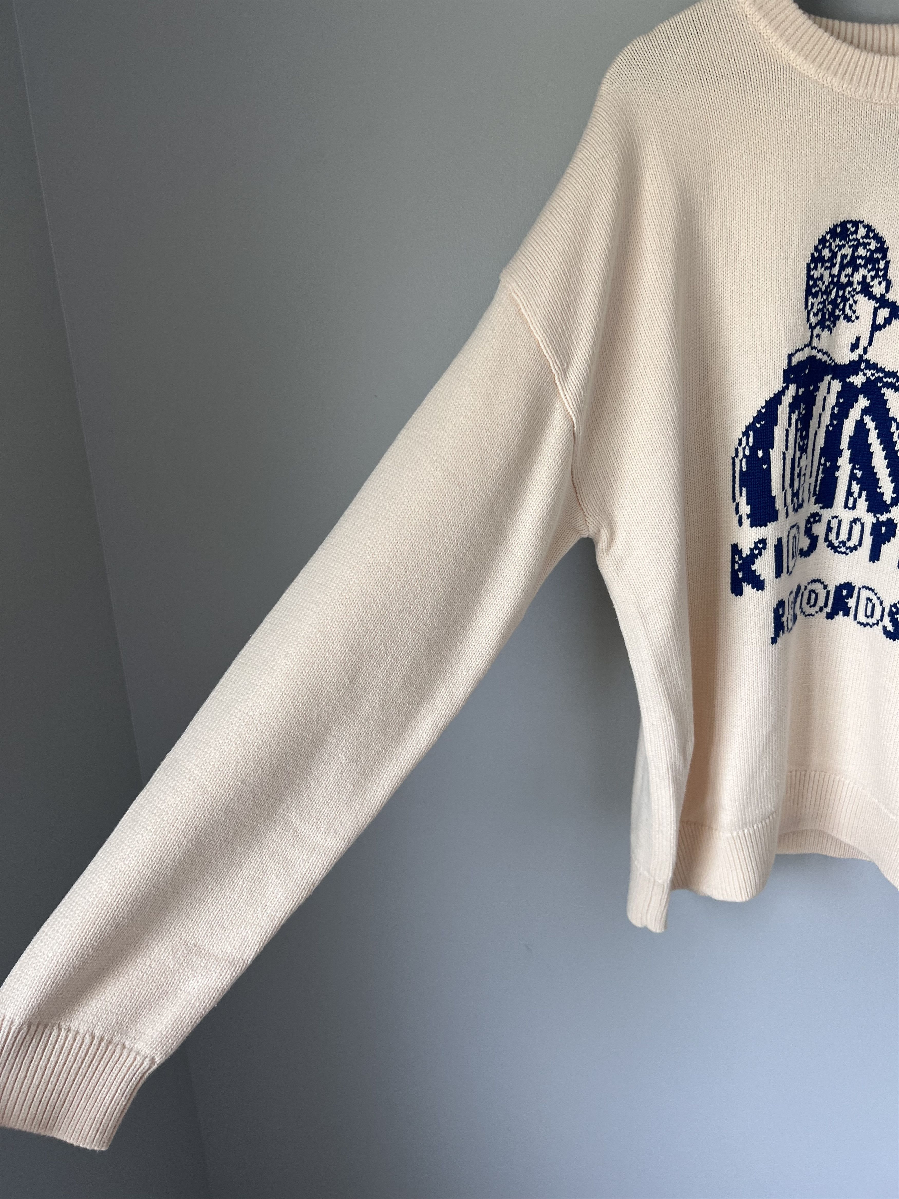 KidSuper Kidsuper Records Knit Sweater in Cream Size US XL / EU 56 / 4 - 4 Thumbnail