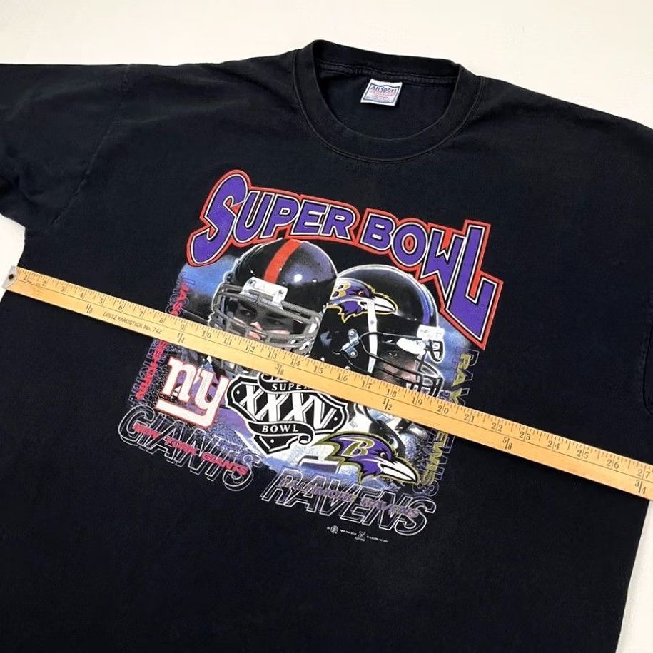 Vintage Vintage NYC Giants Jason Sehorn Super Bowl XXXV 35 Shirt Mens 3XL Ray Lewis - Graphic Print Size US XXL / EU 58 / 5 - 6 Thumbnail