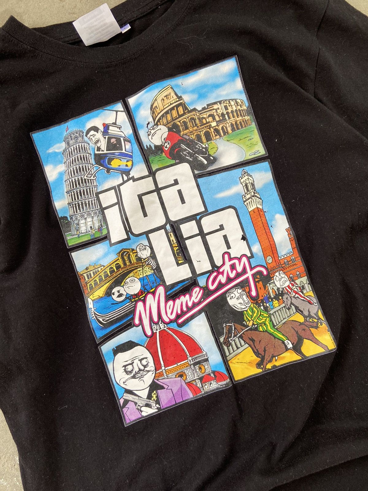 Japanese Brand × Vintage Humor Italia Meme City GTA5 Style Y2K T-shirt Size US L / EU 52-54 / 3 - 2 Thumbnail