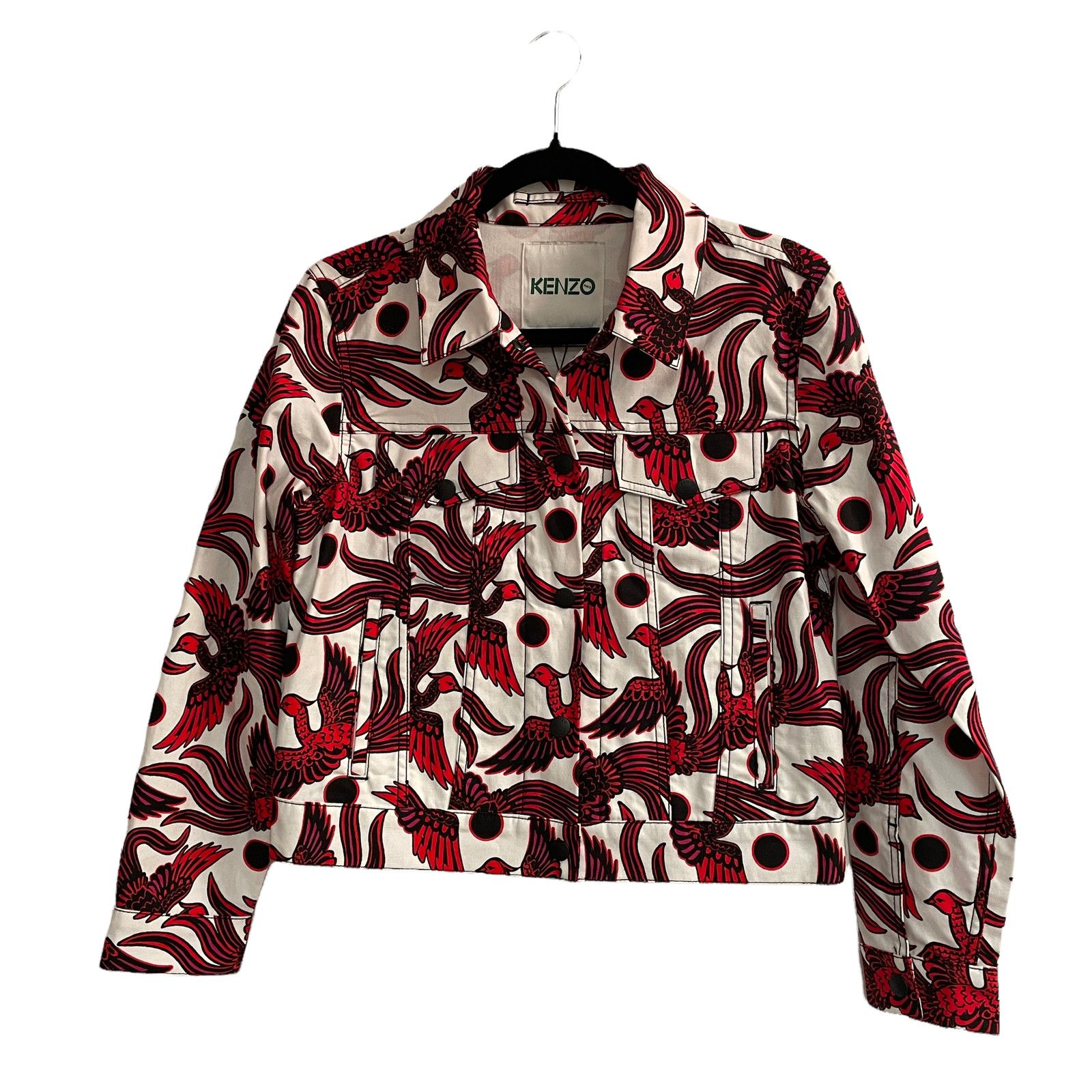 image of New Kenzo Flying Phoenix Jacket in Red, Women's (Size XS)