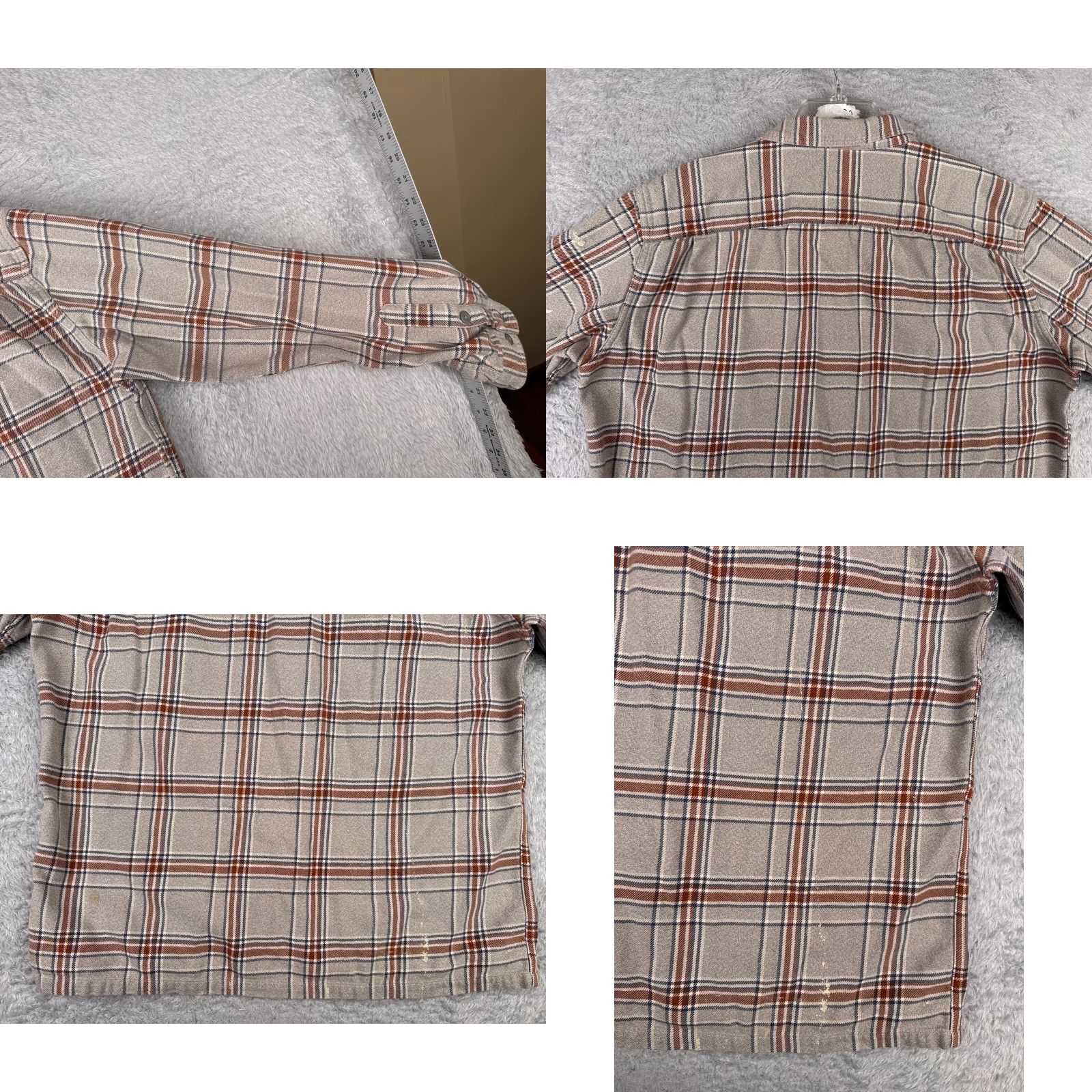 Patagonia Patagonia Shirt Mens Regular XL Gray Plaid Cotton Long Sleeve Button-Up Fjord Flannel - Lightweight Fjord Flannel - Classic Casual Shirt Size US XL / EU 56 / 4 - 10 Thumbnail