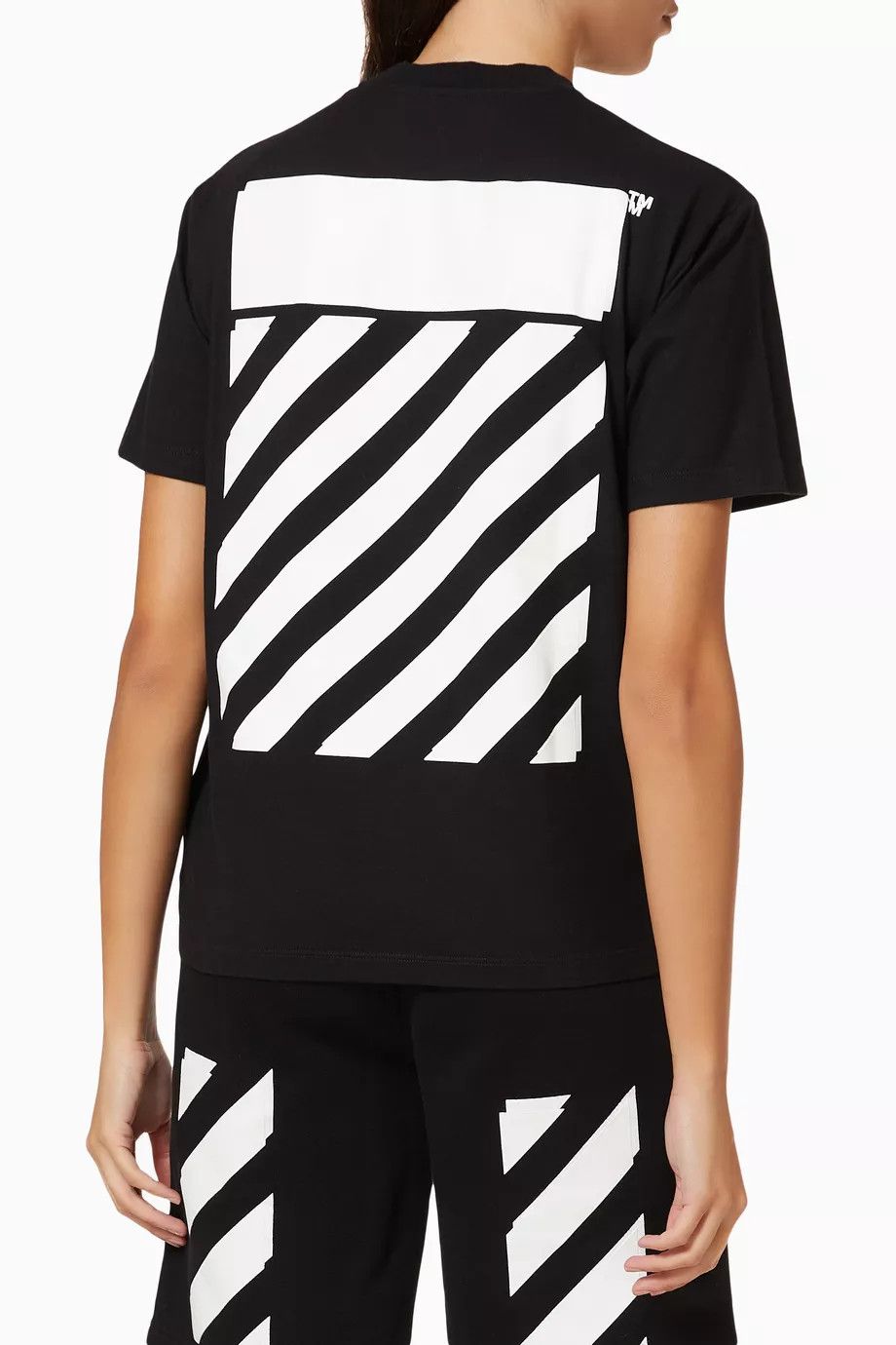 Off-White o1y1225 Logo Crewneck T-Shirt in Black Size XXS / US 00 / IT 34 - 2 Thumbnail