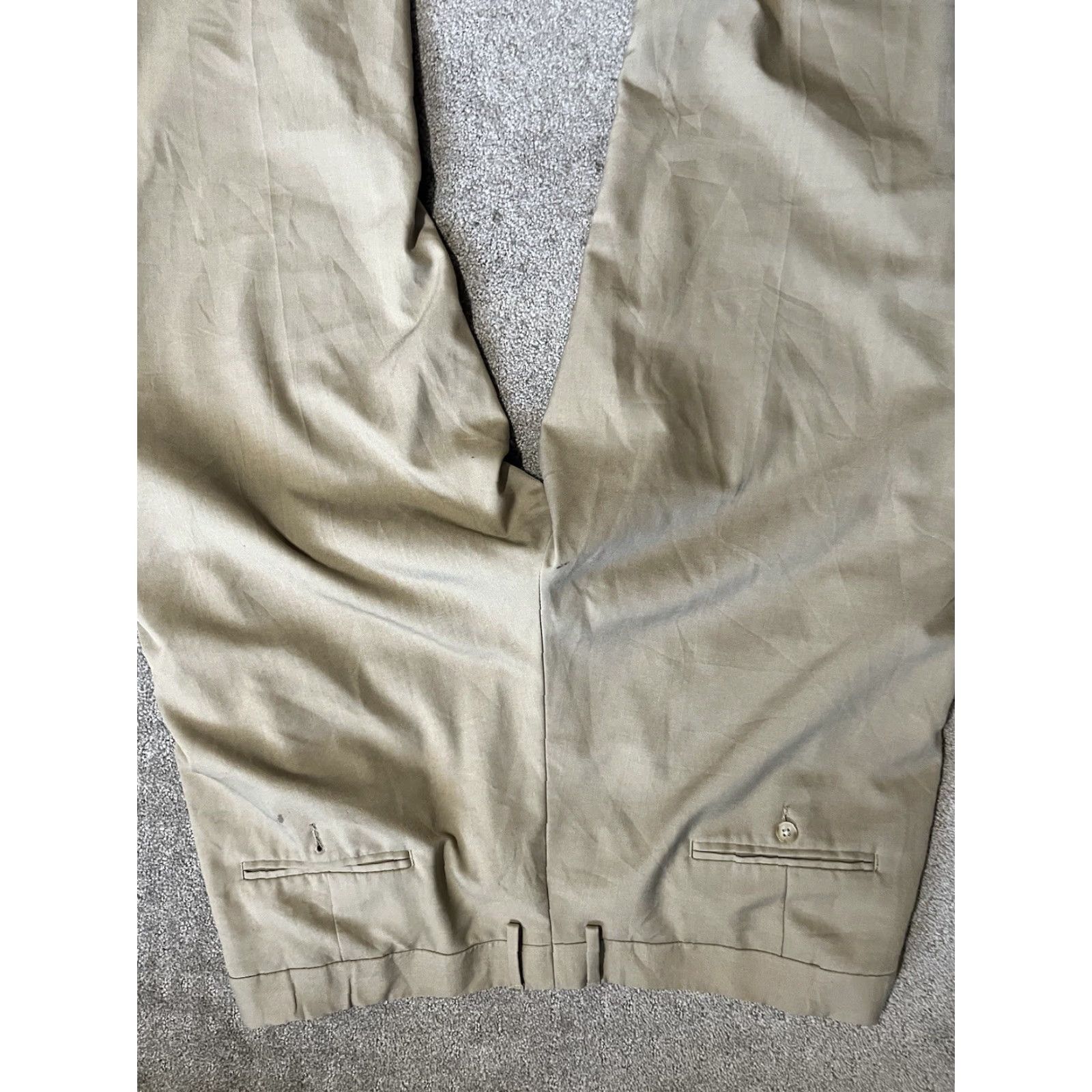 Haggar Haggar Pants Mens 42x30 Polyester Beige Pleated Premium Classic Fit Pants Mens Beige 42x30 Classic Fit Dress Pants Mens Haggar Size US 42 / EU 58 - 4 Thumbnail