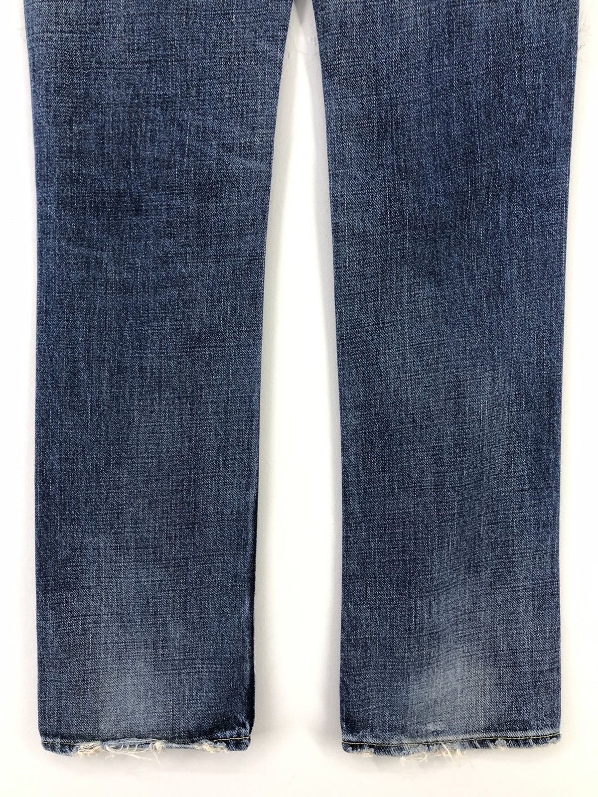 Japanese Brand Rodeo Crowns Low Rise Distressed Faded Blue Jeans Size 28" / US 6 / IT 42 - 17 Thumbnail