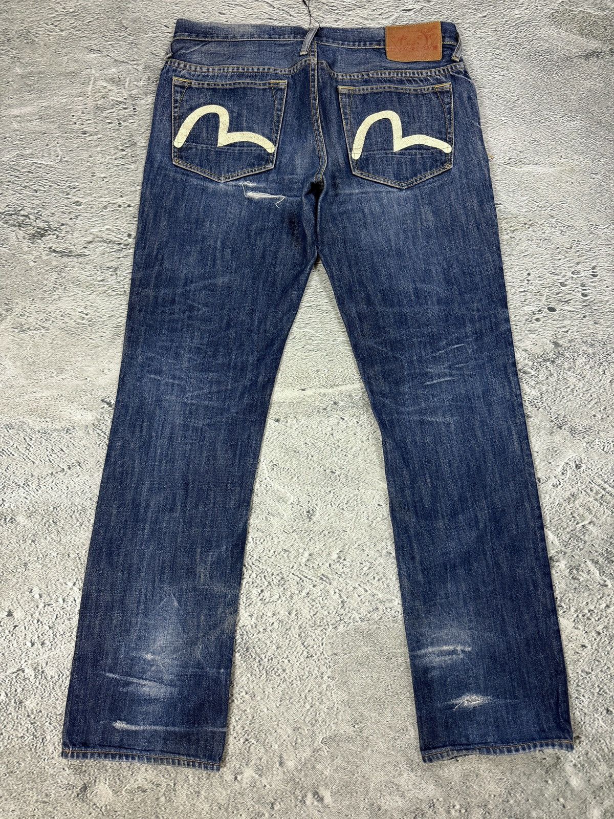 Evisu Evisu jeans vintage navy blue white seagulls Genes Size US 34 / EU 50 - 1 Thumbnail