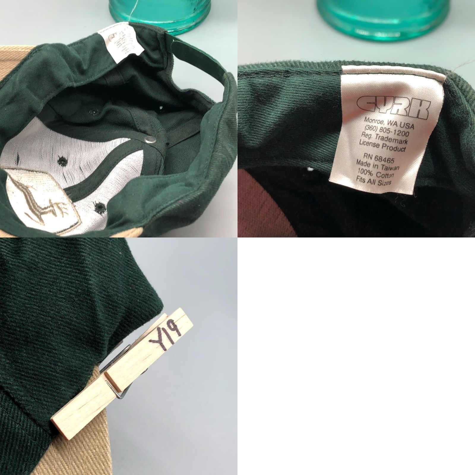 Vintage VINTAGE John Deere Hat Cap Snap Back Green Tan Trucker Base Ball Dad Farm Adult Size ONE SIZE - 8 Thumbnail