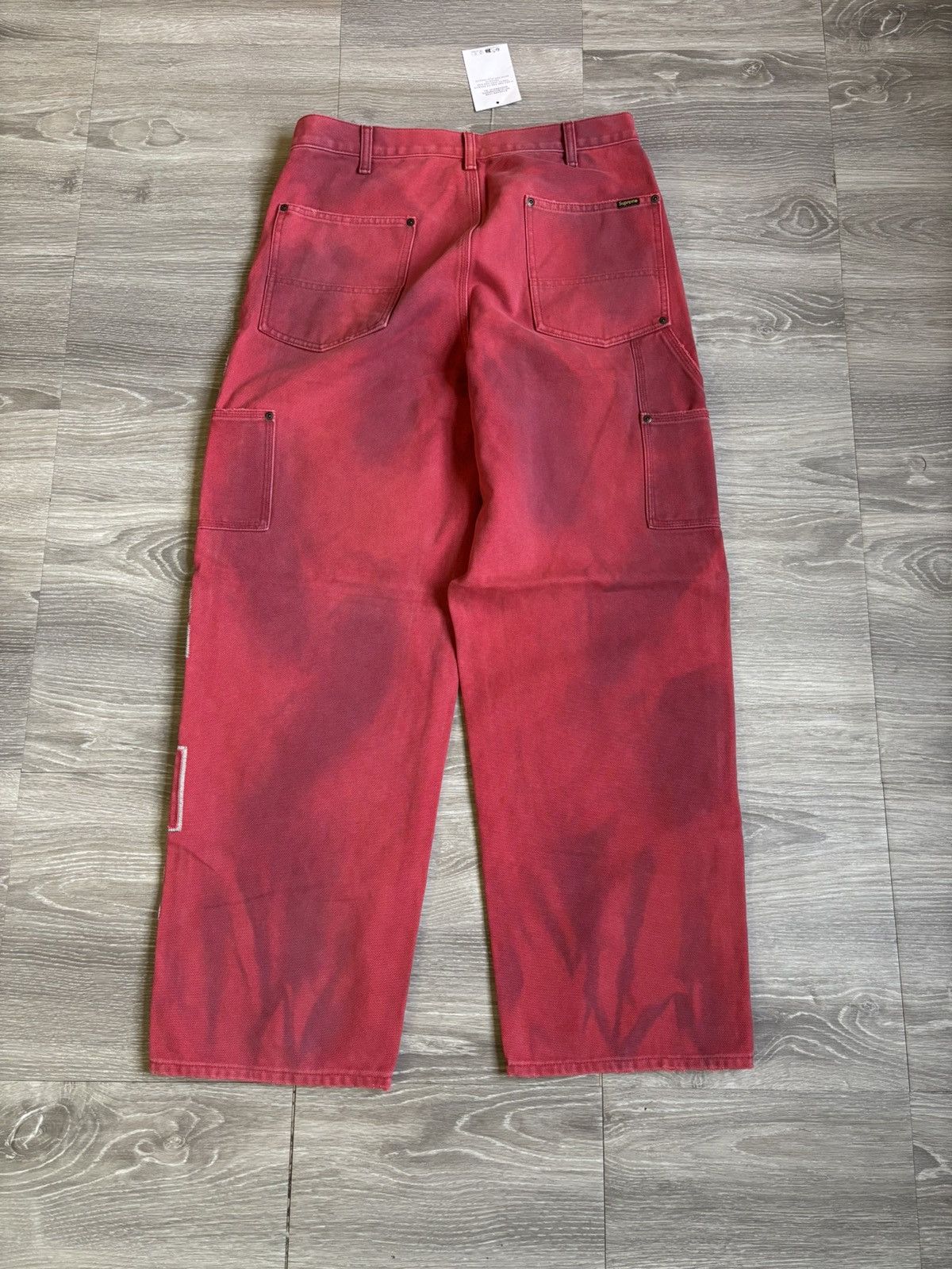 Supreme Reflective Double Knee Pants Red FW25