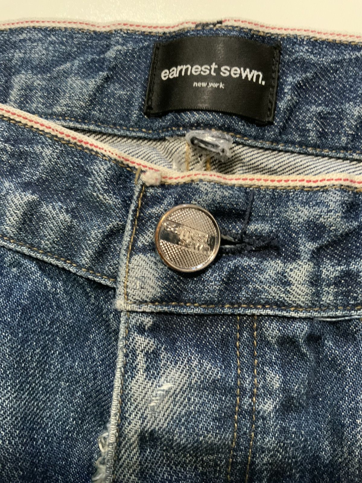 Earnest Sewn Earnest Sewn Redline Selvedge Distressed Denim Jean Shorts Size US 32 / EU 48 - 10 Thumbnail
