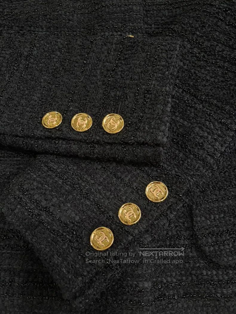 Chanel Chanel Handicraft workshop black studded bead striped two- Size XS / US 0-2 / IT 36-38 - 5 Thumbnail