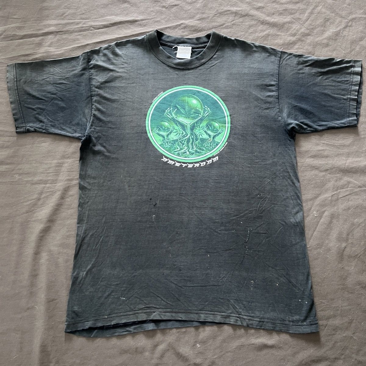 Vintage Amsterdam Weed Drug Art Tee Thrashed Sun Faded Distressed Size US XL / EU 56 / 4 - 4 Thumbnail