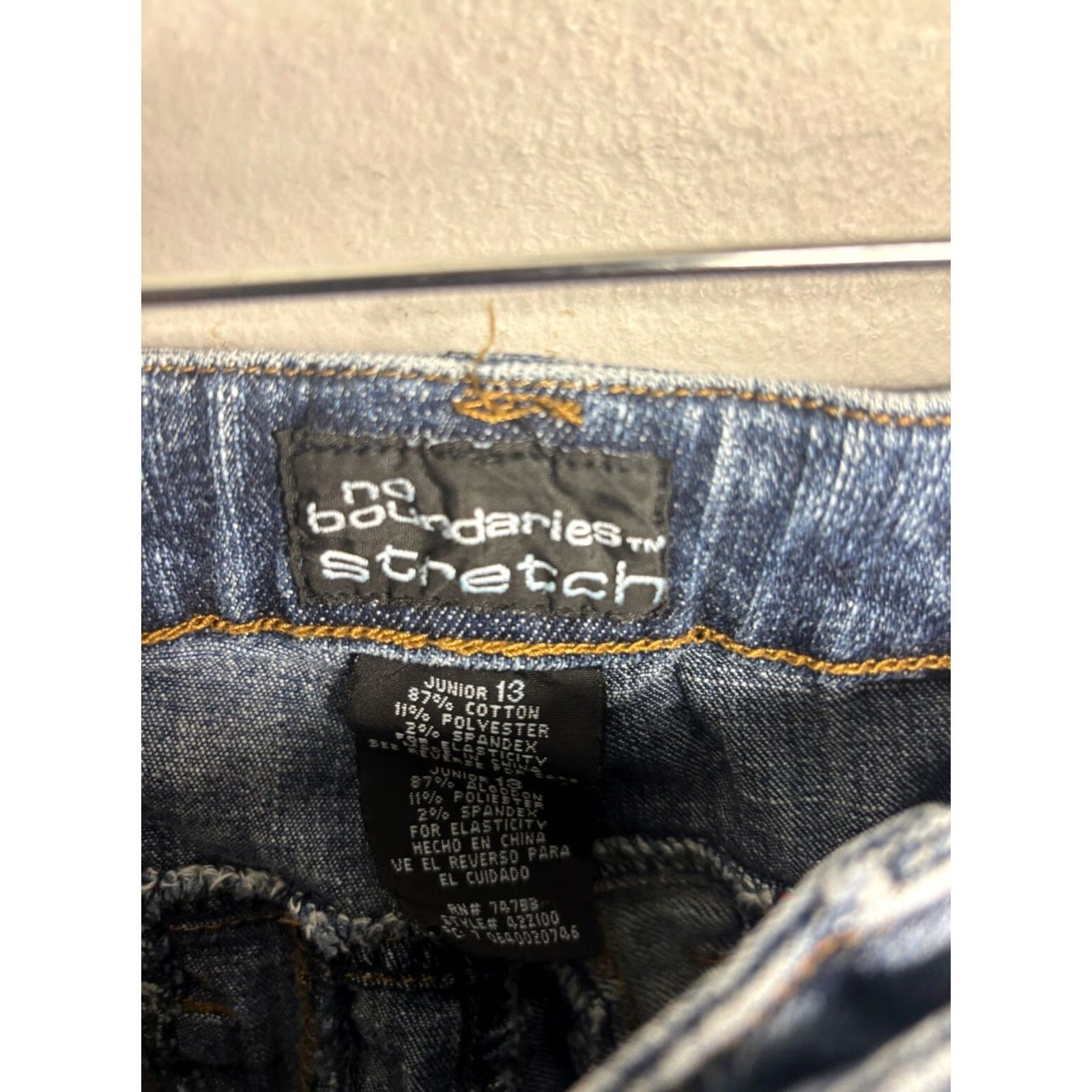 Vintage VINTAGE No Boundaries Jeans Low Rise Flare Lace Up 32W 28In Blue Denim 90s Bohemian Retro Womens Size 13 Size 34" / US 12 / IT 48 - 4 Thumbnail