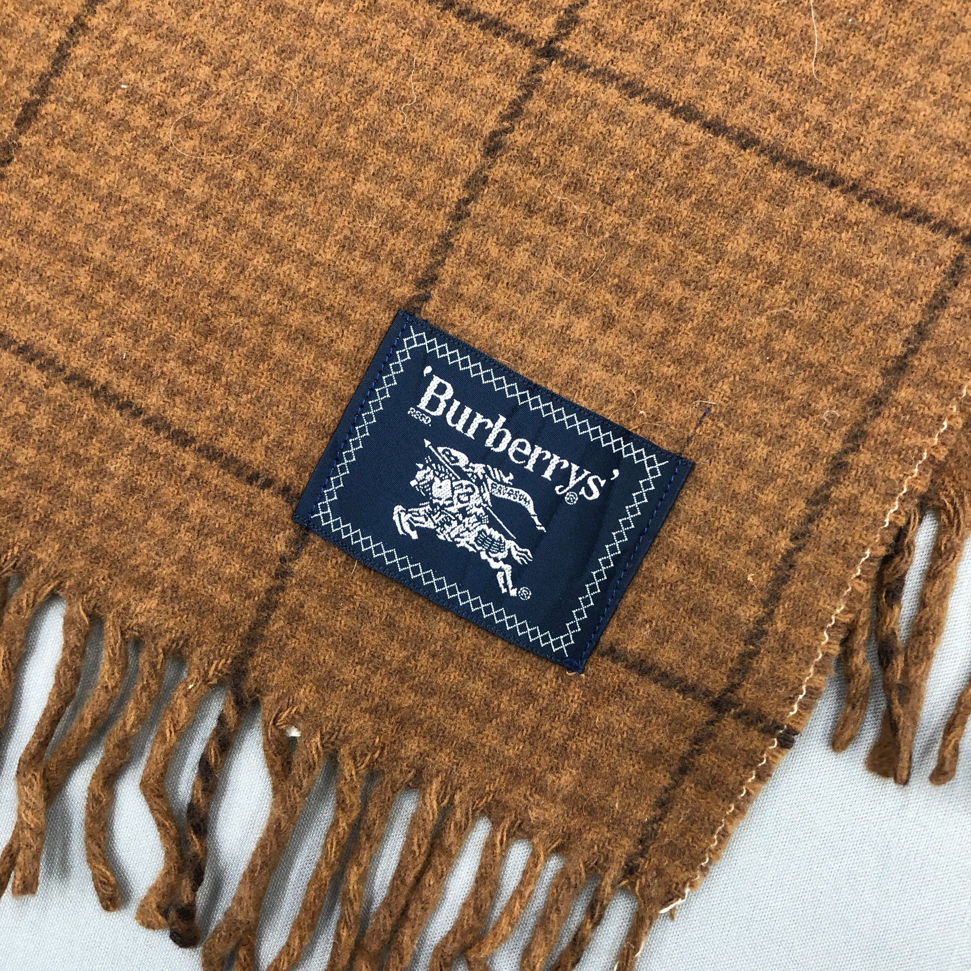 Burberry Vintage Burberry Scarf Muffler Wool Stole Wraps Scarves Size ONE SIZE - 5 Thumbnail