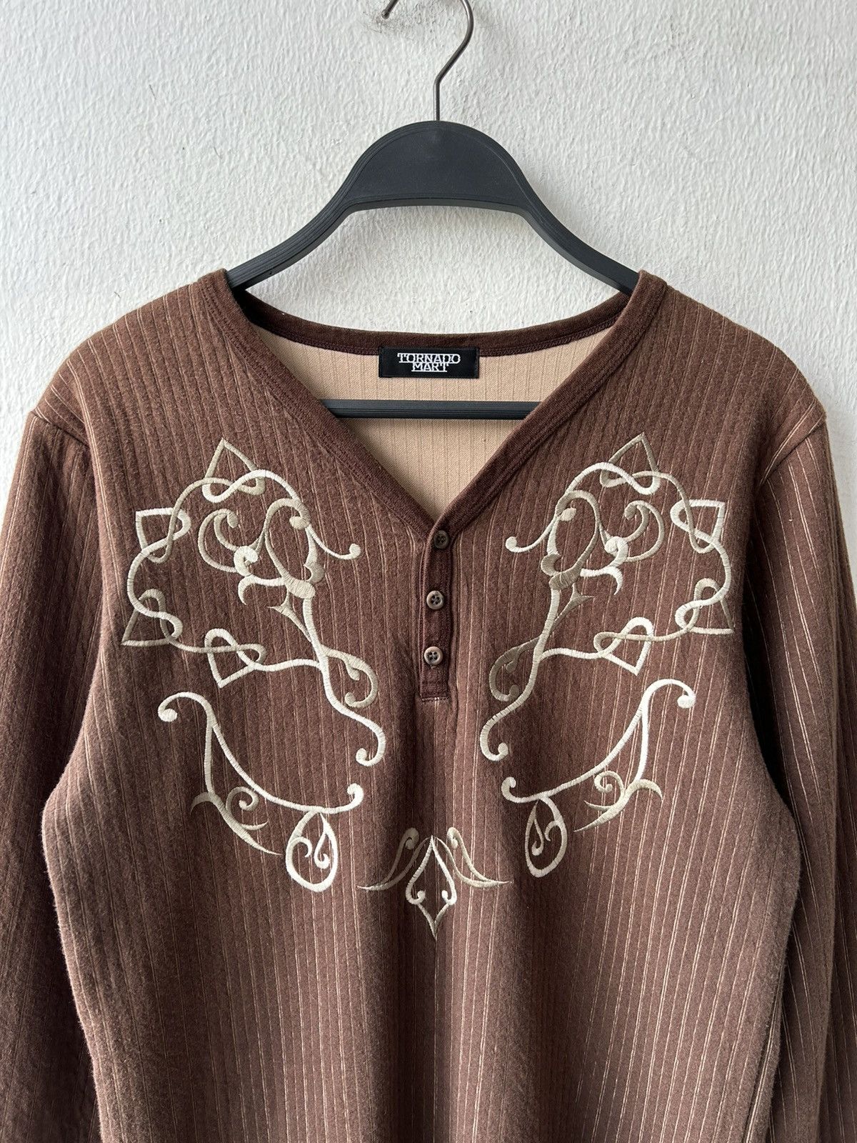 Tornado Mart Tornado Mart Tattoo Brown Long Sleeve Size US XS / EU 42 / 0 - 1 Thumbnail