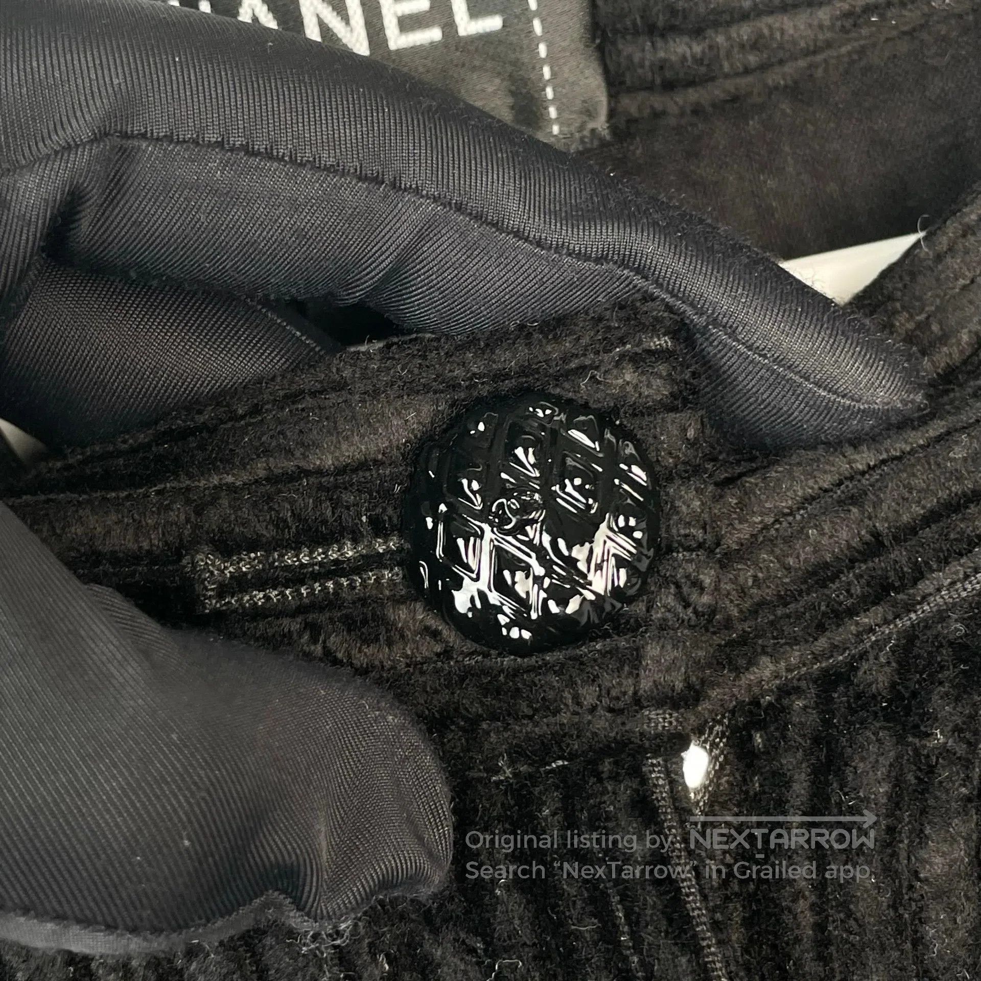 Chanel Chanel Black corduroy straight leg trousers| Size 35" - 3 Thumbnail