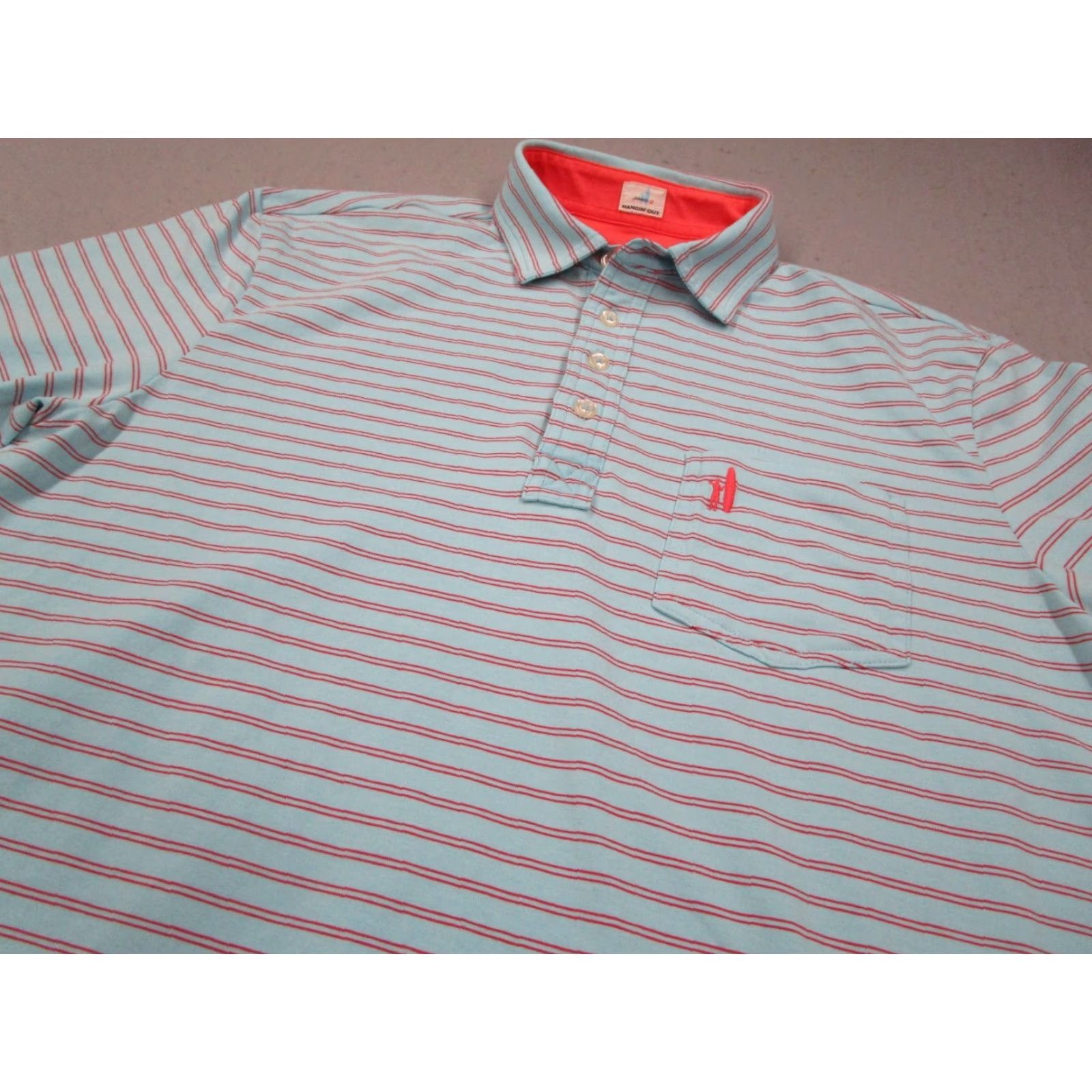 johnnie-O johnnie-O Shirt Mens Medium Blue Bimini Polo Hangin Pullover Beach Travel Golf Size US M / EU 48-50 / 2 - 3 Thumbnail