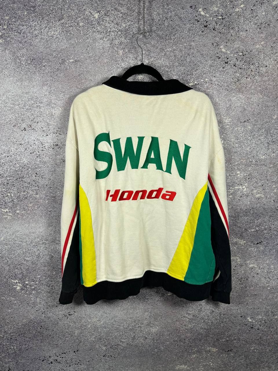 Honda × Vintage SWAN HONDA MOTOR SUPERBIKE RACING JACKET LONG SLEEVE FULL ZP Size US XL / EU 56 / 4 - 2 Thumbnail