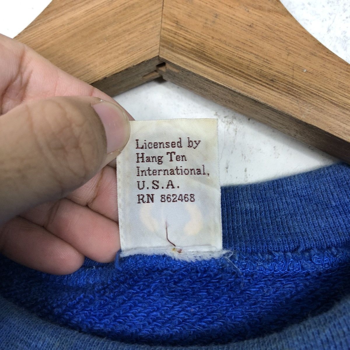 Japanese Brand Vintage Hang Ten Blue Pullover Sweatshirt Size US L / EU 52-54 / 3 - 15 Thumbnail