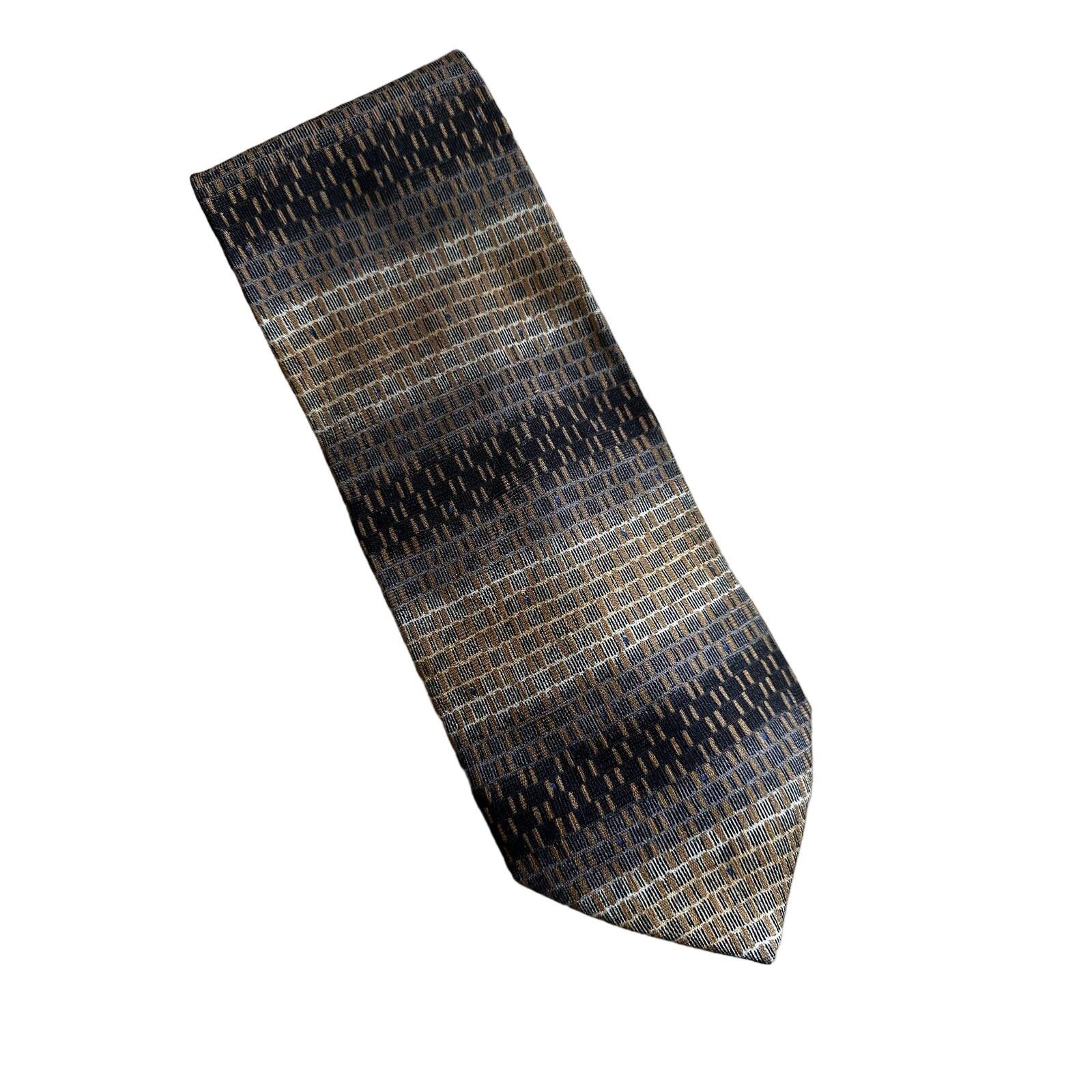 Vintage Vintage Arden Cravat Gold and Brown Silk Necktie Size ONE SIZE - 1 Thumbnail