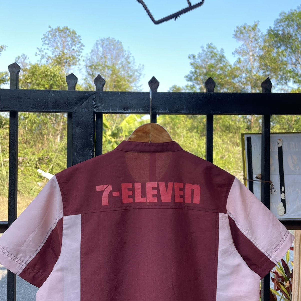 Japanese Brand 🔥Seven Eleven Big Logo Full Zipper Uniform Work Shirts Size US S / EU 44-46 / 1 - 2 Thumbnail