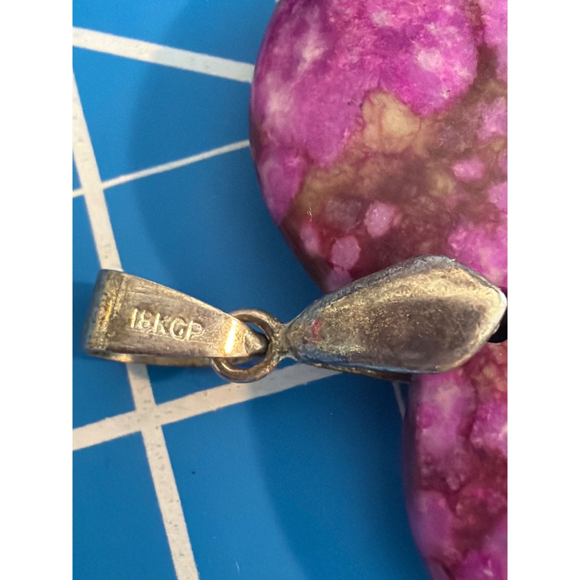 Other Vintage Sugilite 18kGP Silver Tone Pendant Polished 2.25" Es Size ONE SIZE - 4 Thumbnail