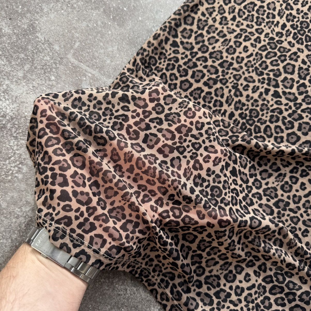 20471120 × Japanese Brand × Vintage Vintage 2000’s Leopard Mesh Dress Size XL / US 12-14 / IT 48-50 - 5 Thumbnail