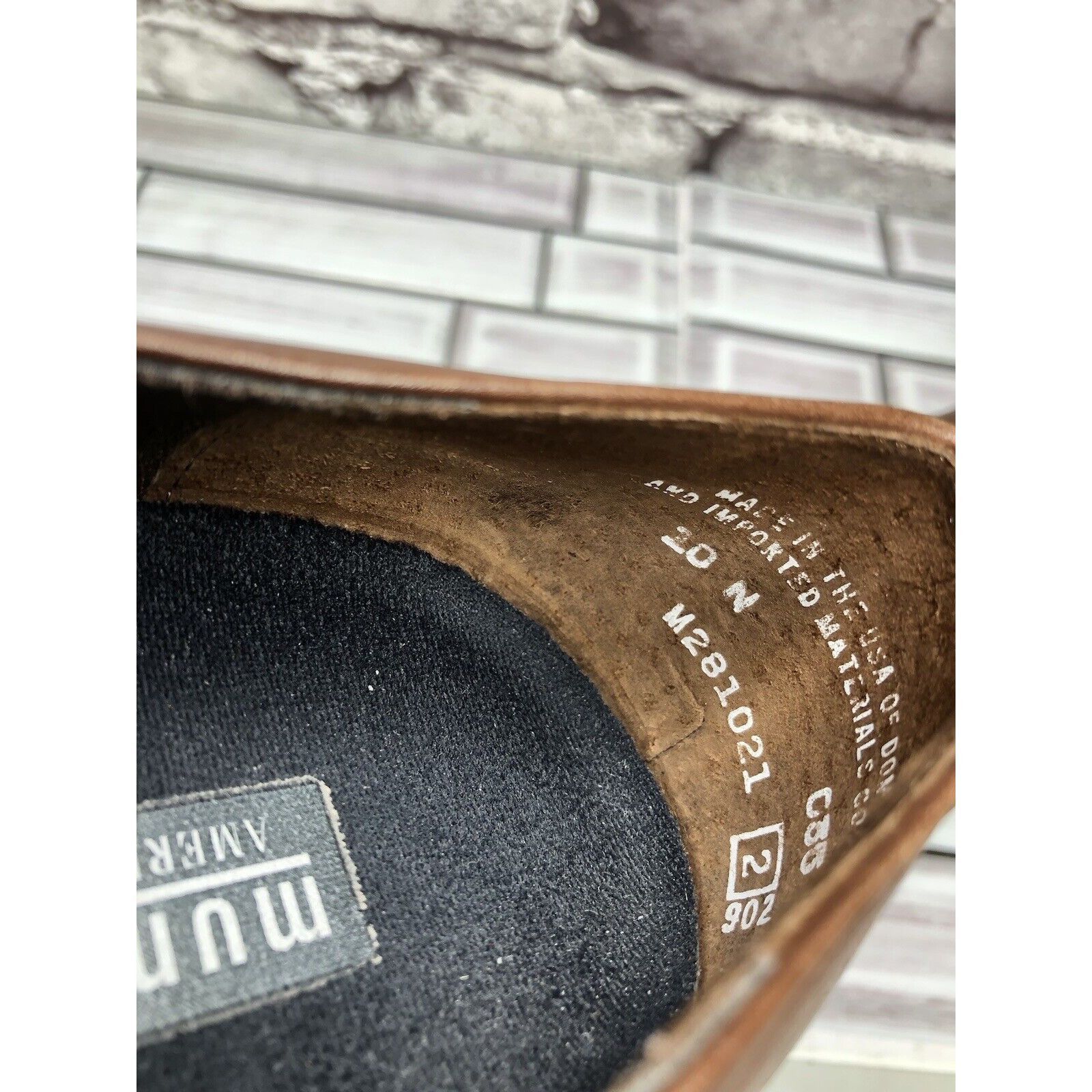 Other Munro American Brown Leather Slip On Square Toe Heel Loafers Size US 10 / IT 40 - 8 Thumbnail