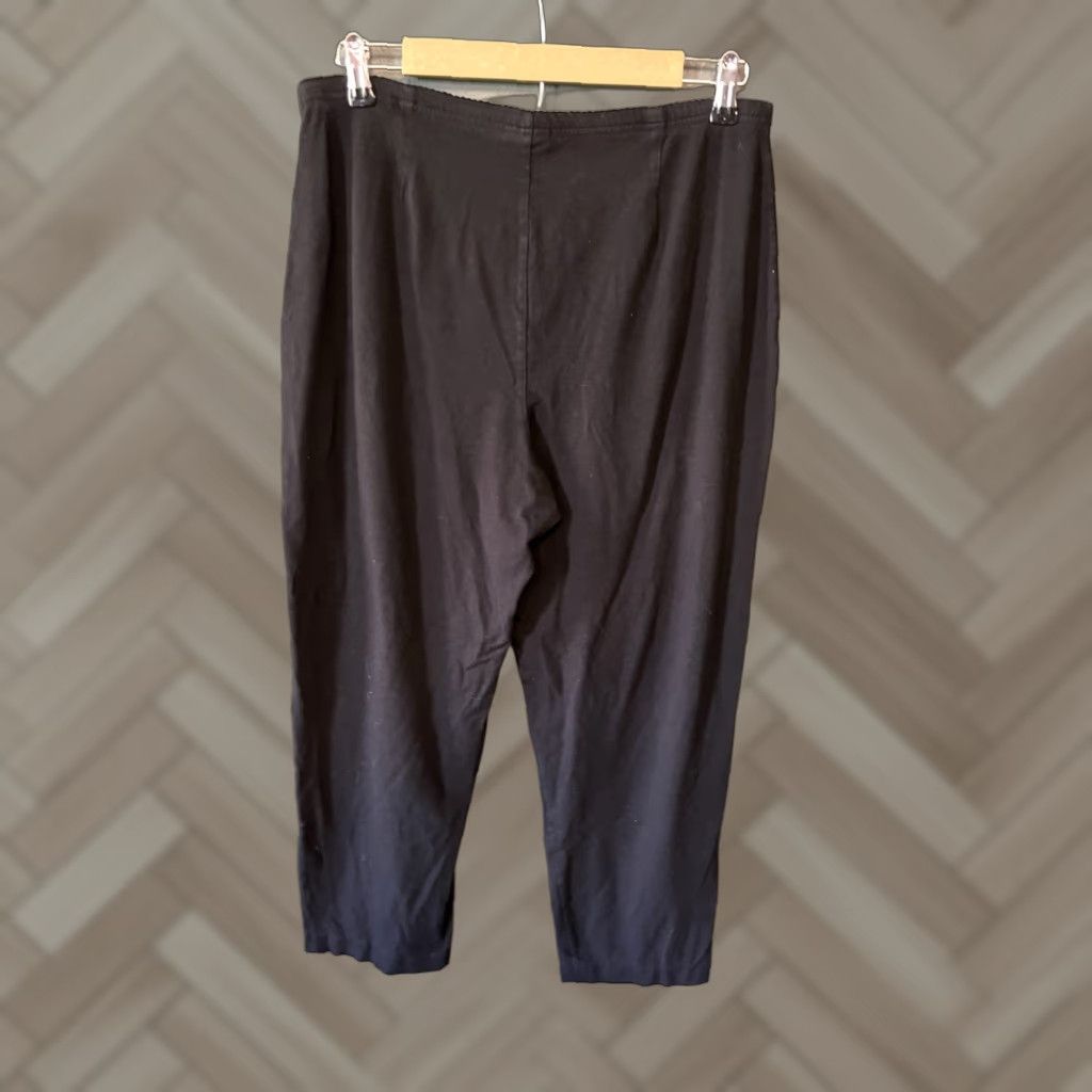 J. Jill J. Jill Womens Cropped Pants Black Stretch Size L Petites Slim Straight Cropped Length 26in Womens Size 36" / US 14 / IT 50 - 1 Thumbnail