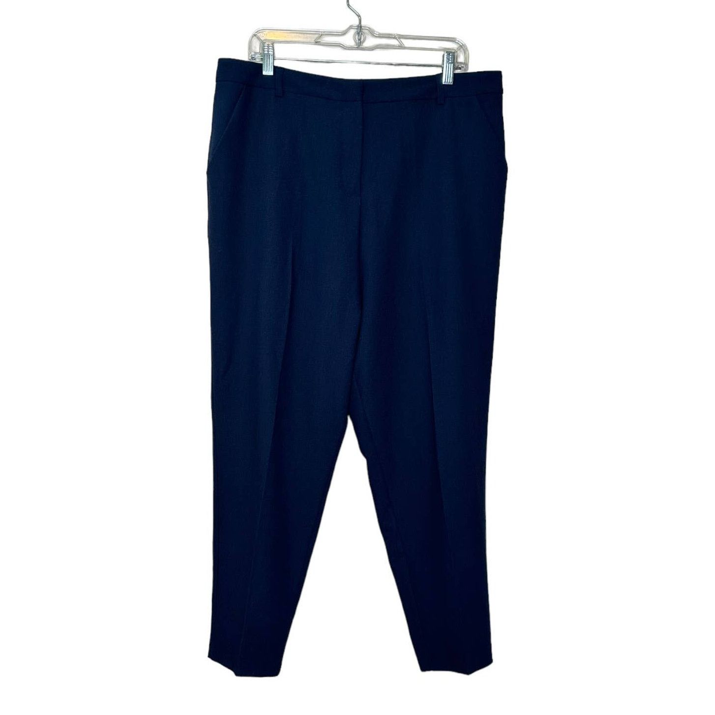 Asos Asos navy blue flat front pants size 14 Size 36" / US 14 / IT 50 - 1 Thumbnail