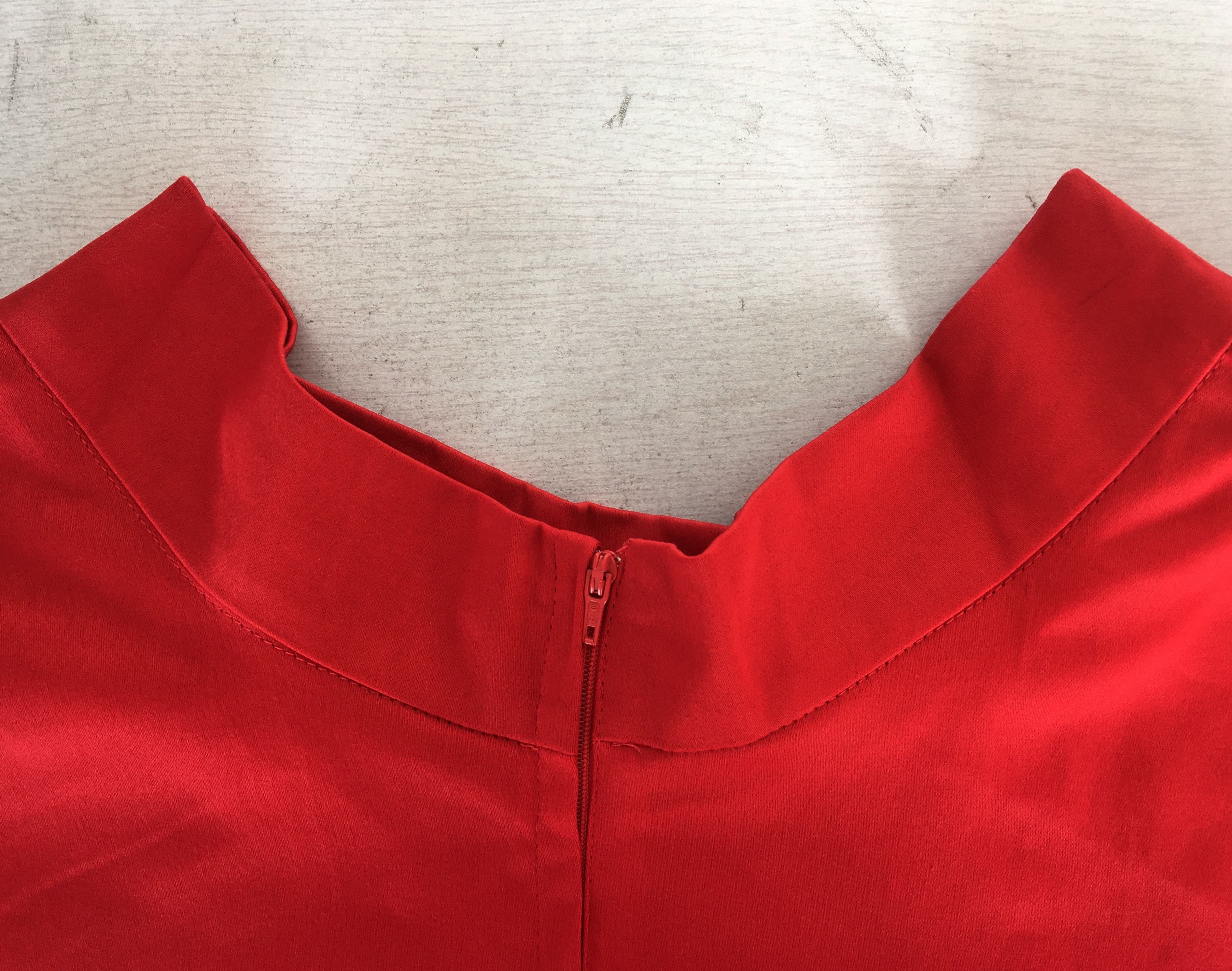 Other Full circel red midi skirt vintage style for women Size 38" / US 16 / IT 52 - 2 Thumbnail