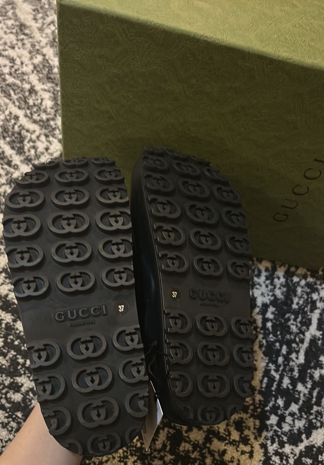 Gucci Gucci Horsebit Flatform Sandal Black Size US 7 / IT 37 - 5 Thumbnail