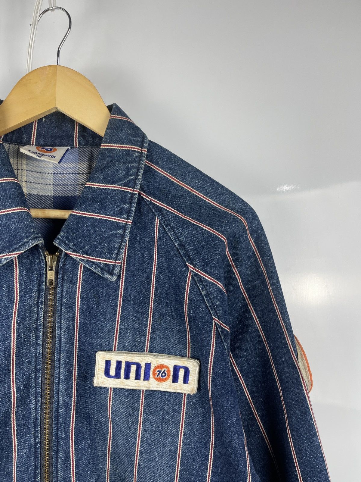 Union LA × Vintage Vintage 76 Lubricants Selvedge Zipper Denim Jacket Size US M / EU 48-50 / 2 - 2 Thumbnail