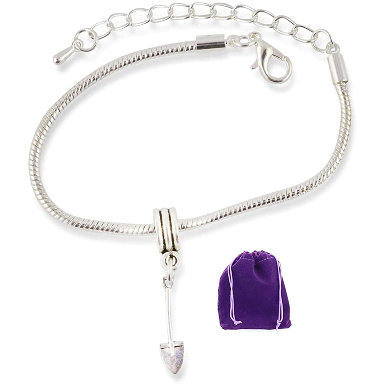 & Other Stories Spade Shovel Charm Bracelet - Stainless Steel Snake Bracelet Size ONE SIZE - 1 Thumbnail