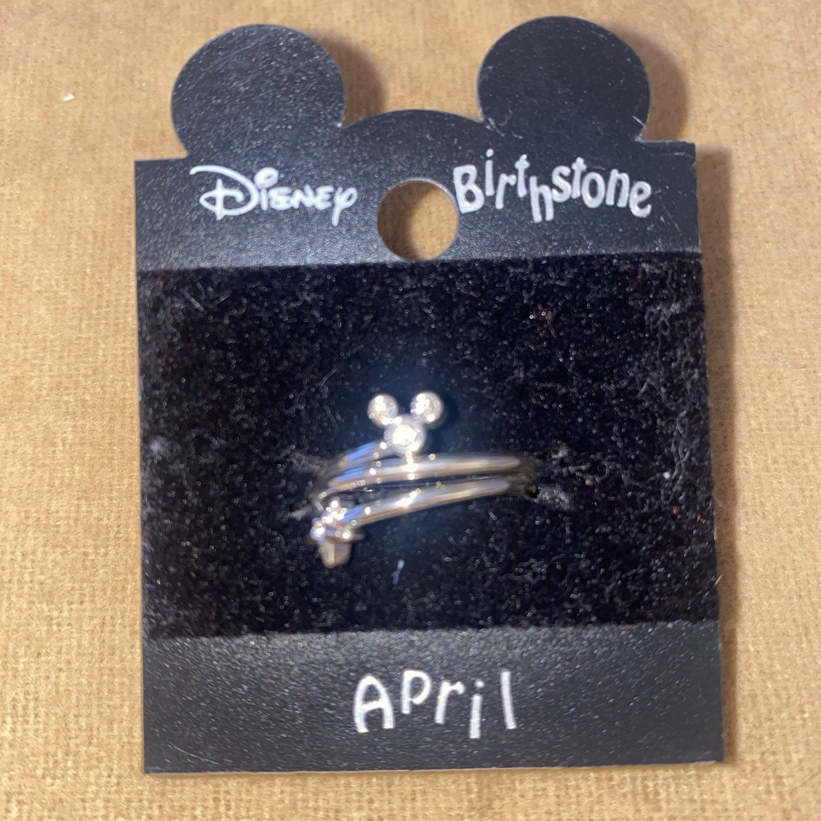 Disney Disney Mickey Mouse Adjustable Silver-tone w/April stone Size 26 - 4 Thumbnail