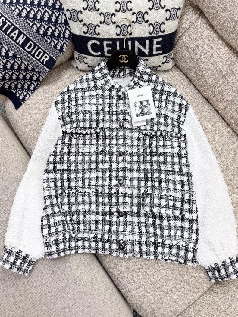 Chanel Chanel Plaid pearl stitching four-pocket knitted jacket Size XS / US 0-2 / IT 36-38 - 2 Thumbnail