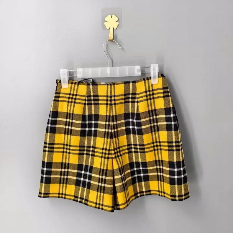 Dior Dior yellow plaid wool shorts by Dior-2507 Size US 34 / EU 50 - 2 Thumbnail