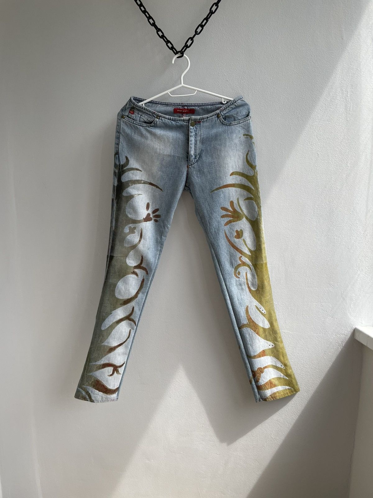 Miss Sixty Vintage Miss Sixty Rare Y2K Floral Print Skinny Denim Jeans Size 28" / US 6 / IT 42 - 1 Thumbnail