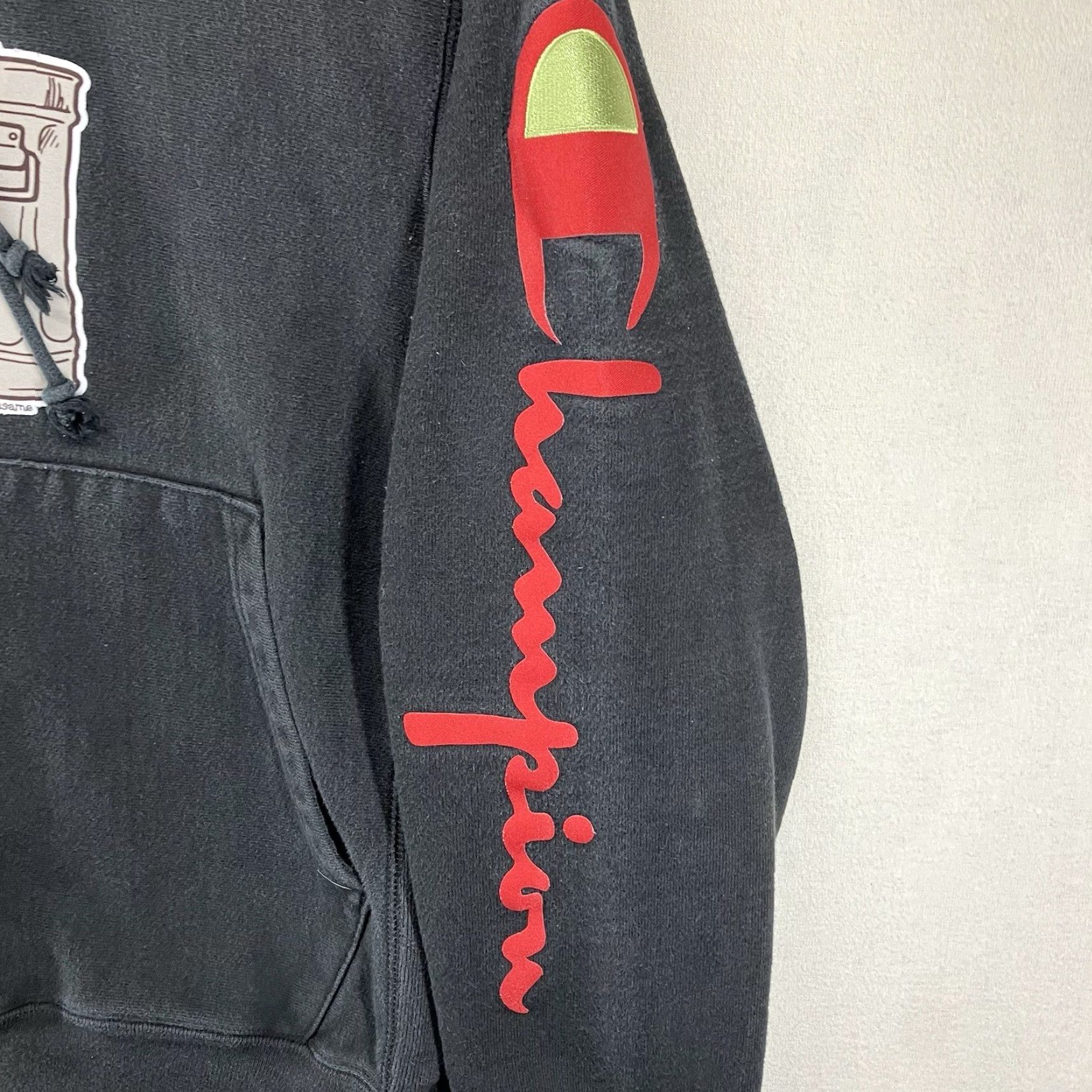 Champion VINTAGE Champion Reverse Weave Hoodie Small Black Sesame Street Oscar Grouch VTG Y2K Size US S / EU 44-46 / 1 - 5 Thumbnail