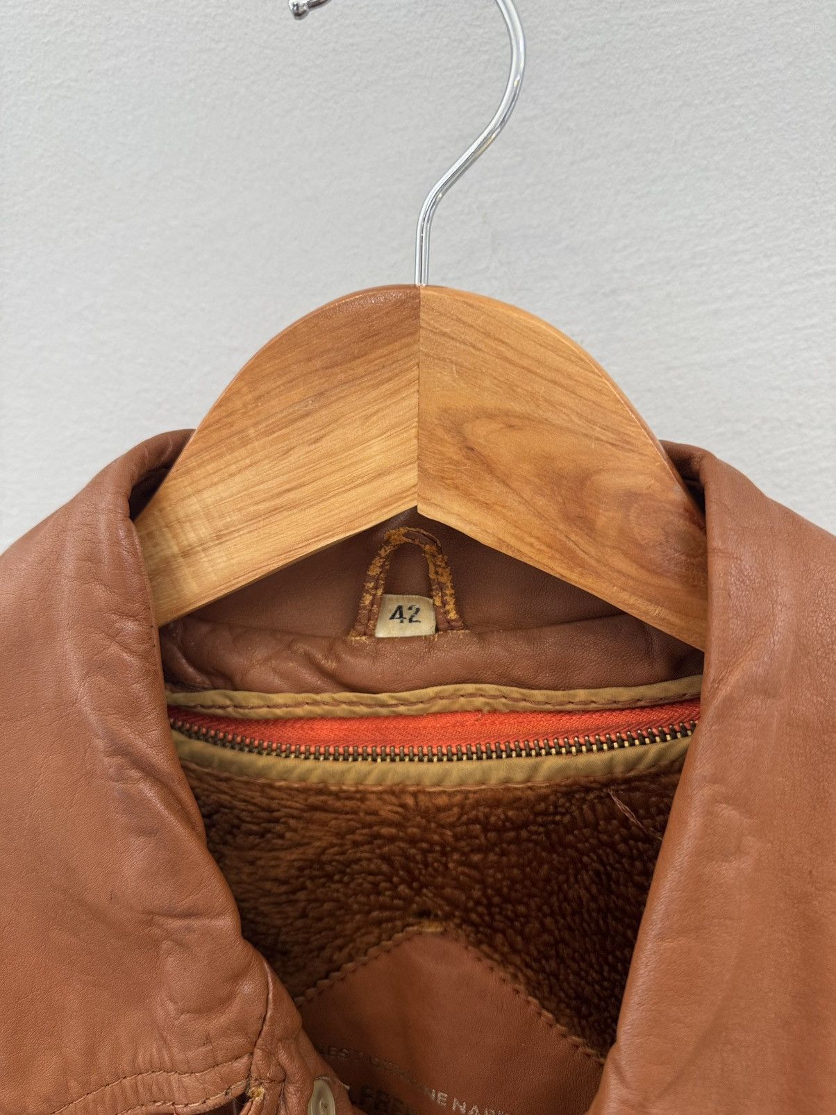 Other Vintage 90s Genuine Leather Racing Jacket Brown Biker Style Size US L / EU 52-54 / 3 - 8 Thumbnail