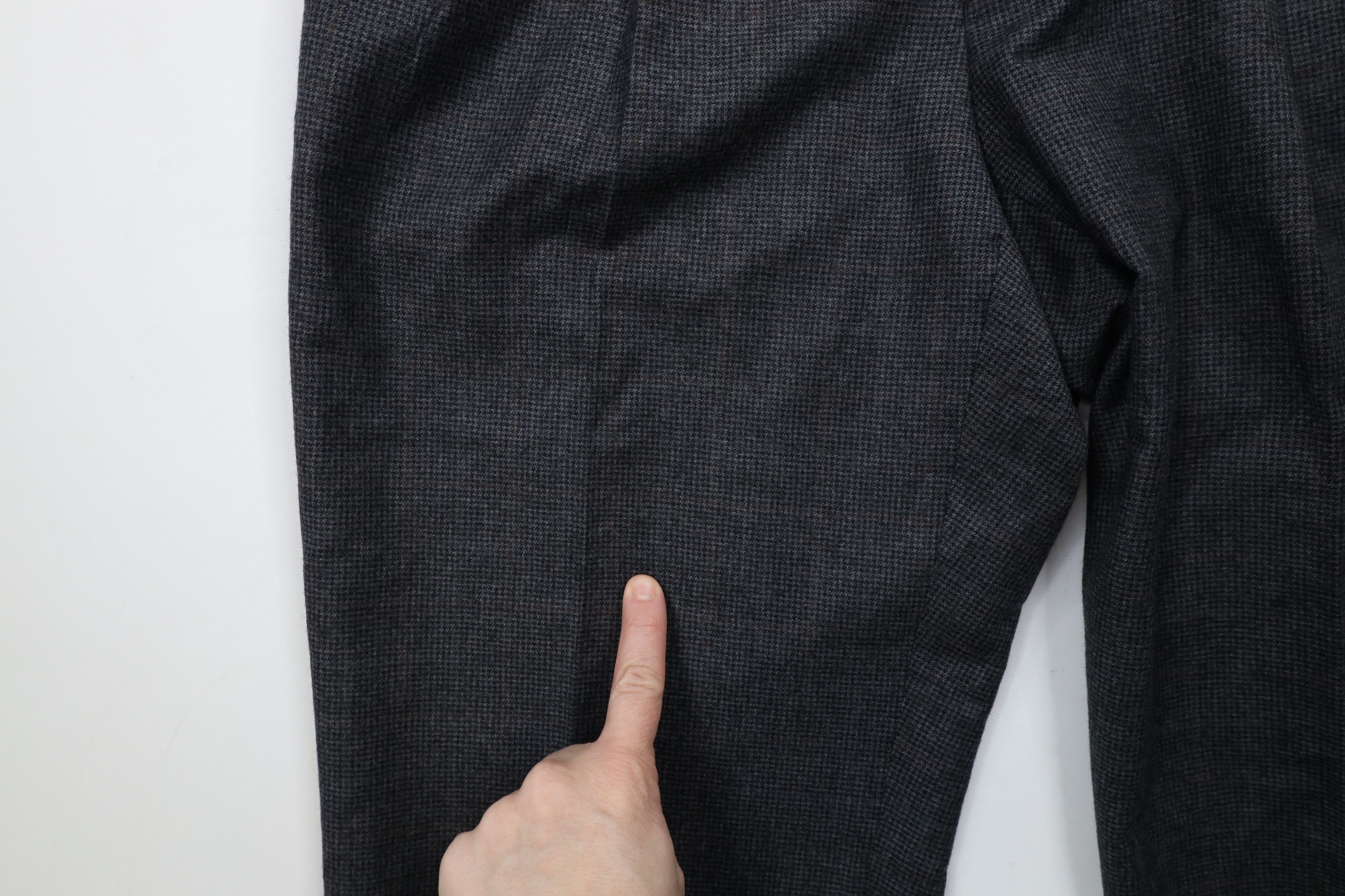 Ralph Lauren × Vintage Vintage Ralph Lauren Cuffed Wool Houndstooth Wide Leg Pants Size US 34 / EU 50 - 5 Thumbnail