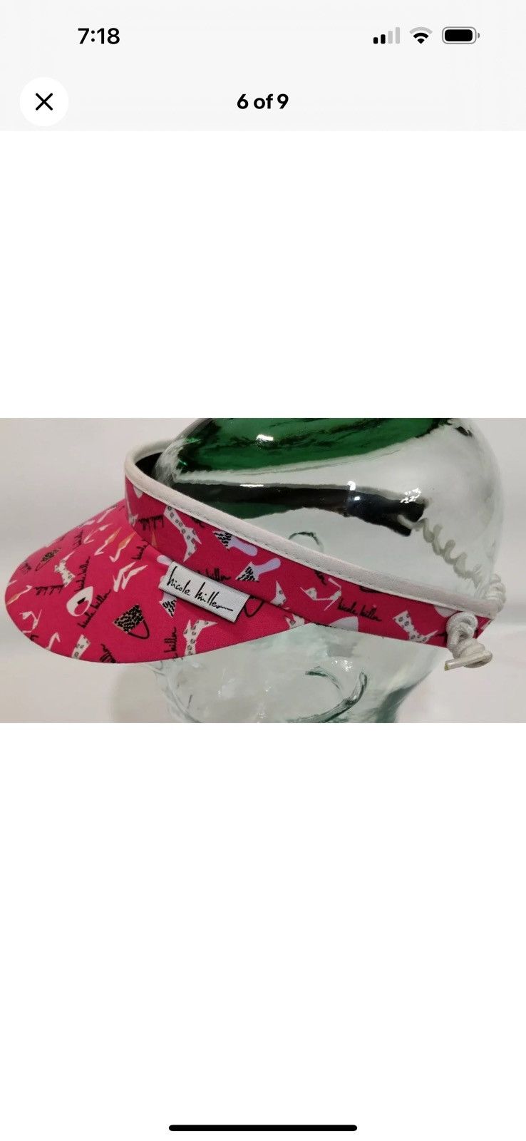 Nicole Miller Nicole Miller Tennis Coil Visor Size ONE SIZE - 6 Thumbnail