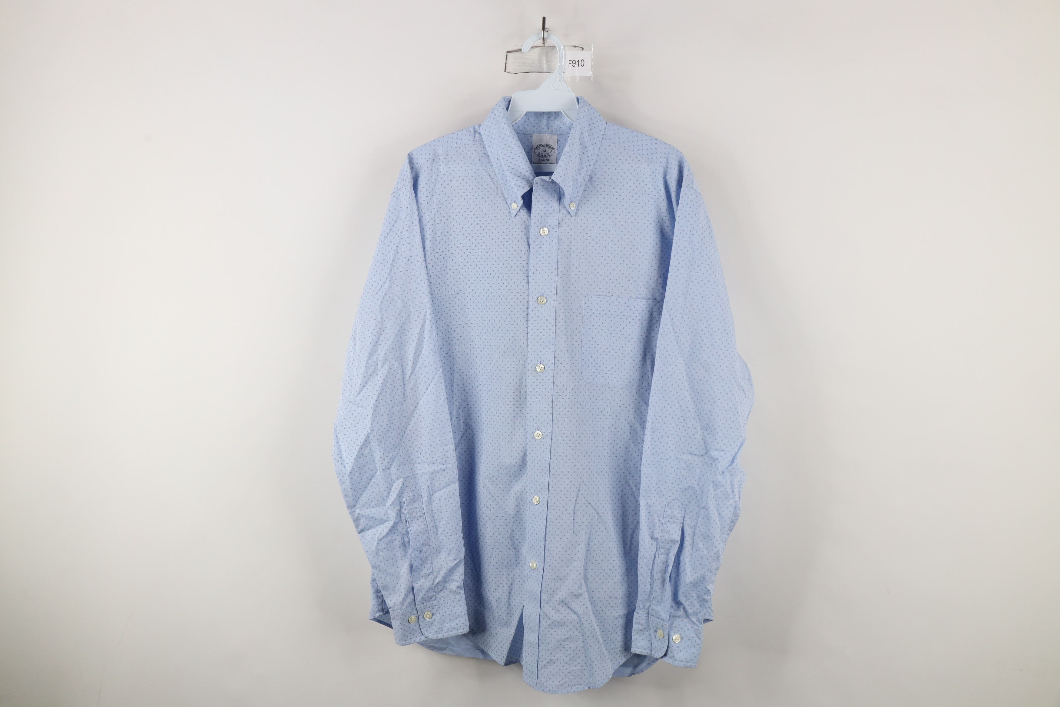 Brooks Brothers × Vintage Brooks Brothers Regent Cotton Button Down Shirt Blue Size US M / EU 48-50 / 2 - 1 Thumbnail