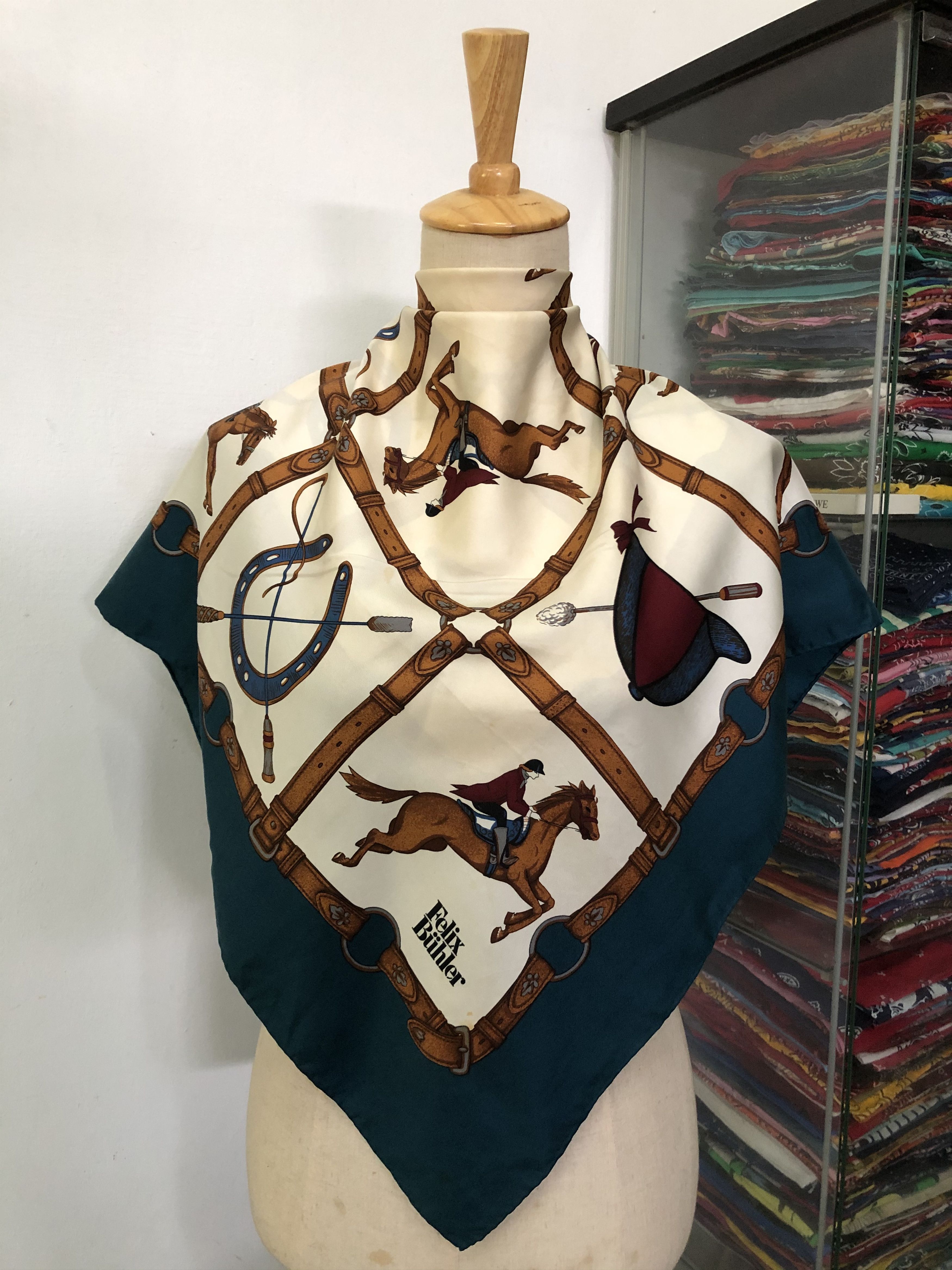 Vintage Vintage Felix Buhler Silk Scarf Size ONE SIZE - 1 Thumbnail