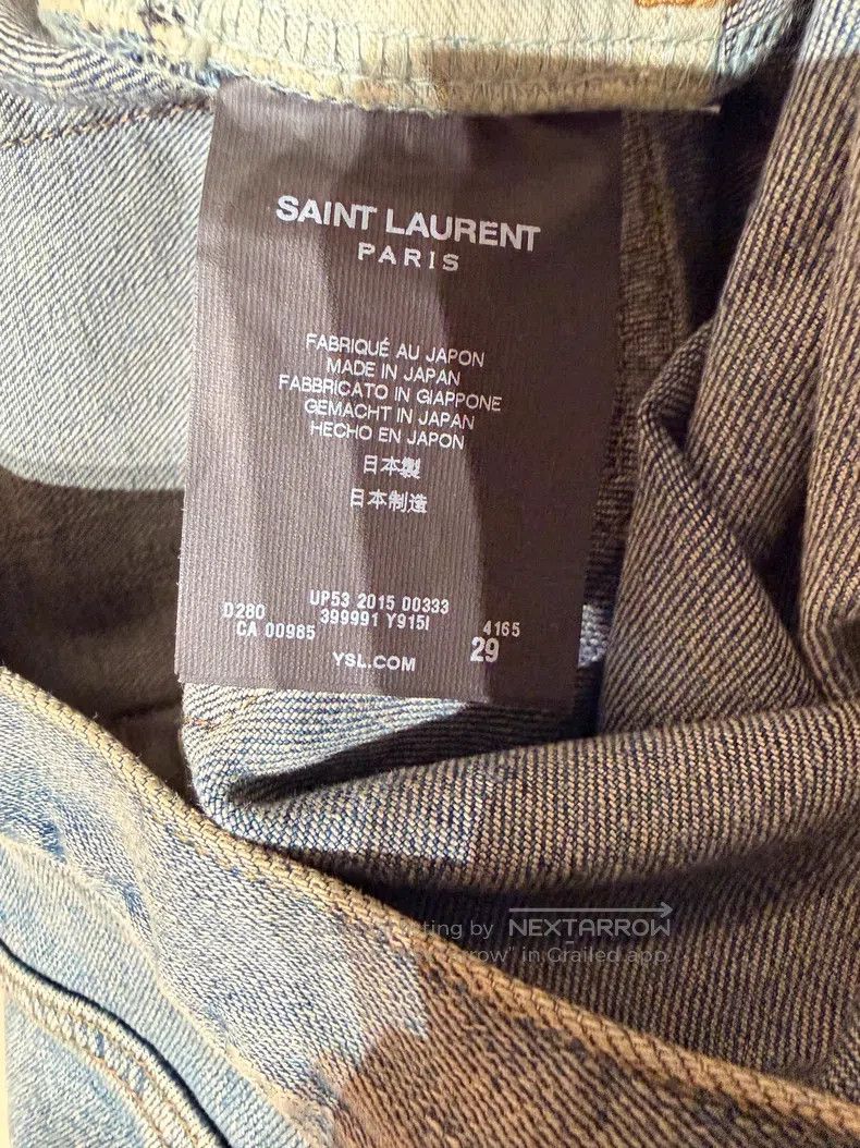 Saint Laurent Paris Saint Laurent Paris Denim Jeans Size US 29 - 9 Thumbnail