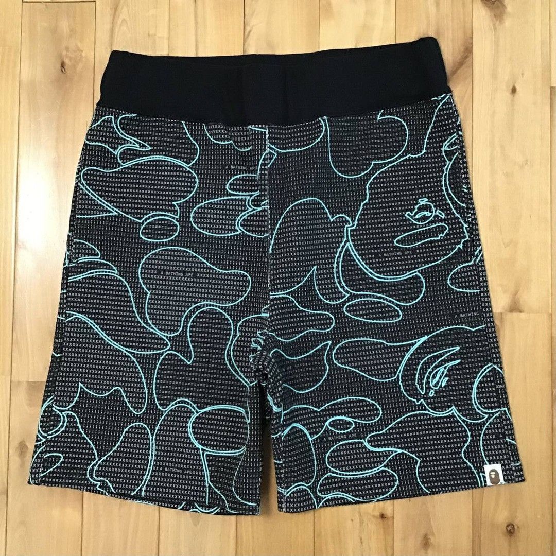 Bape 💫Glow in the dark💫 BAPE Text Code Camo Sweat Shorts ★size M Size US 32 / EU 48 - 2 Thumbnail