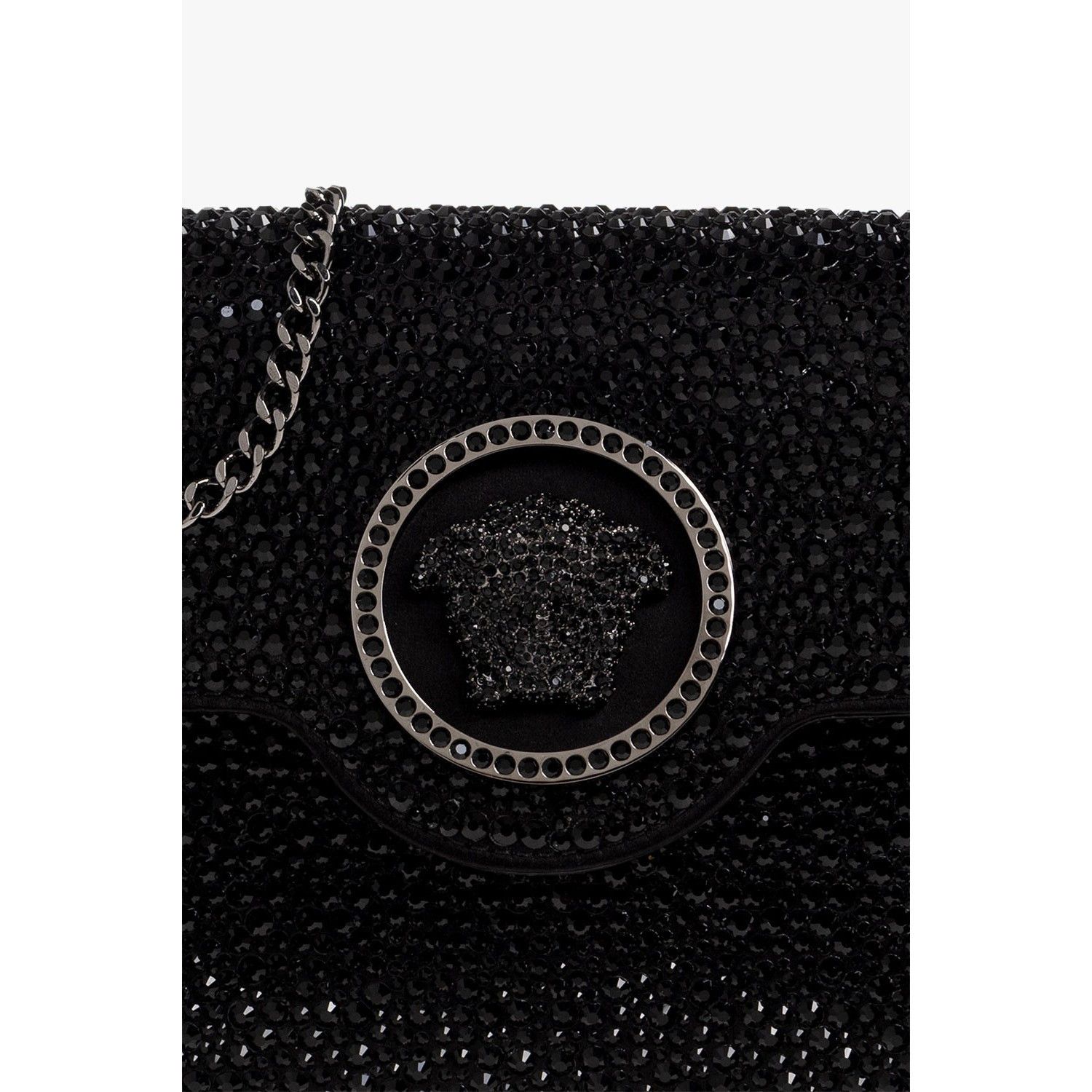 Versace VERSACE La Medusa Crystal Jewel Black Clutch Bag New & Authe Size ONE SIZE - 5 Thumbnail