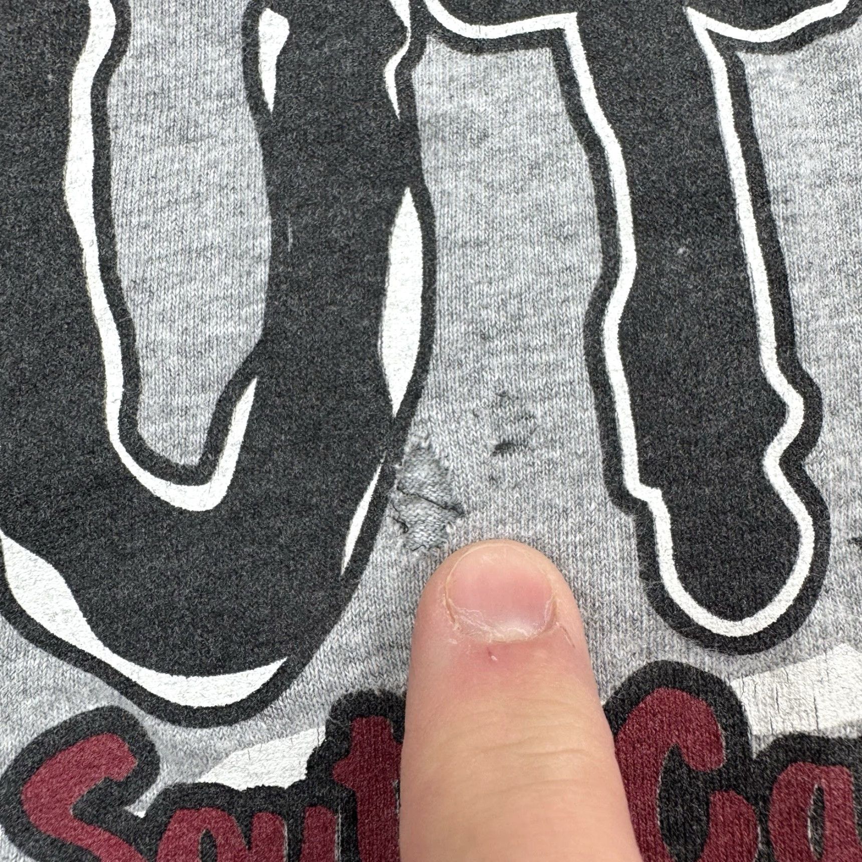 Vintage VINTAGE South Carolina Gamecocks T Shirt Men Large Gray Dog Y2K Sports Graphic Print Size US L / EU 52-54 / 3 - 3 Thumbnail